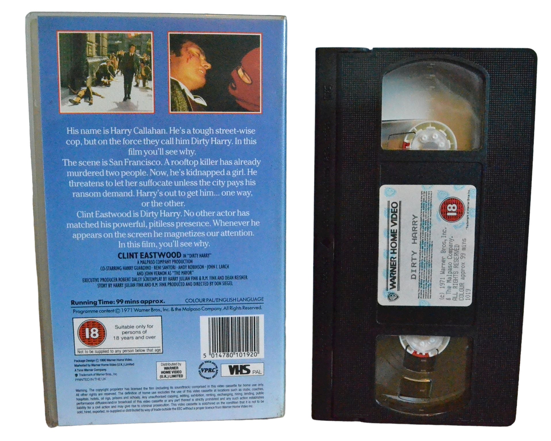 Dirty Harry (Screen Classics) - Clint Eastwood - Warner Home Video - Action - Pal - VHS-