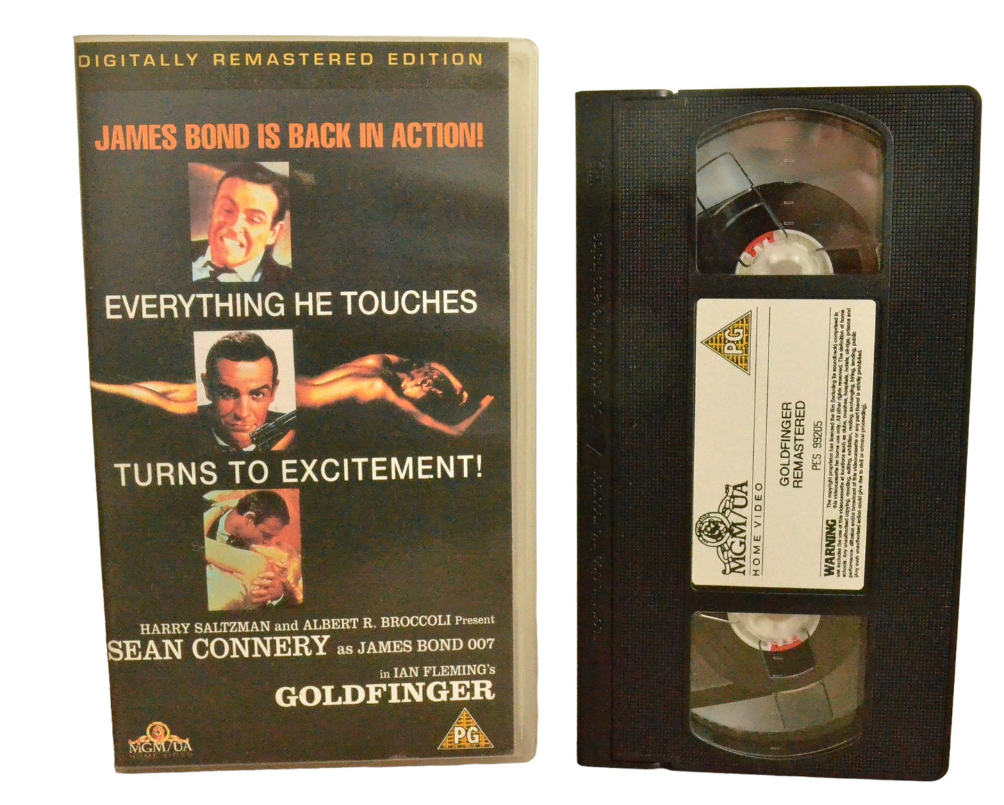 James Bond 007 Gold Finger - Sean Connery - MGM/UA Home Video - PES99205 - Action - Pal - VHS-