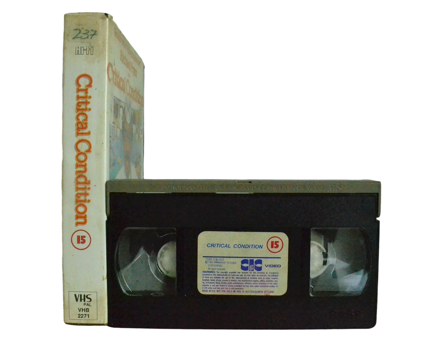 Critical Condition - Richard Pryor - CIC Videos - Vintage - Pal VHS-