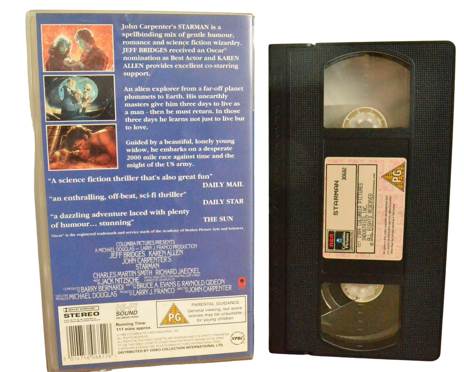 Starman (In 1977 Voyager II) - Jeff Bridges - Columbia Pictures - CVR30682 - Sci-Fi - Pal - VHS-