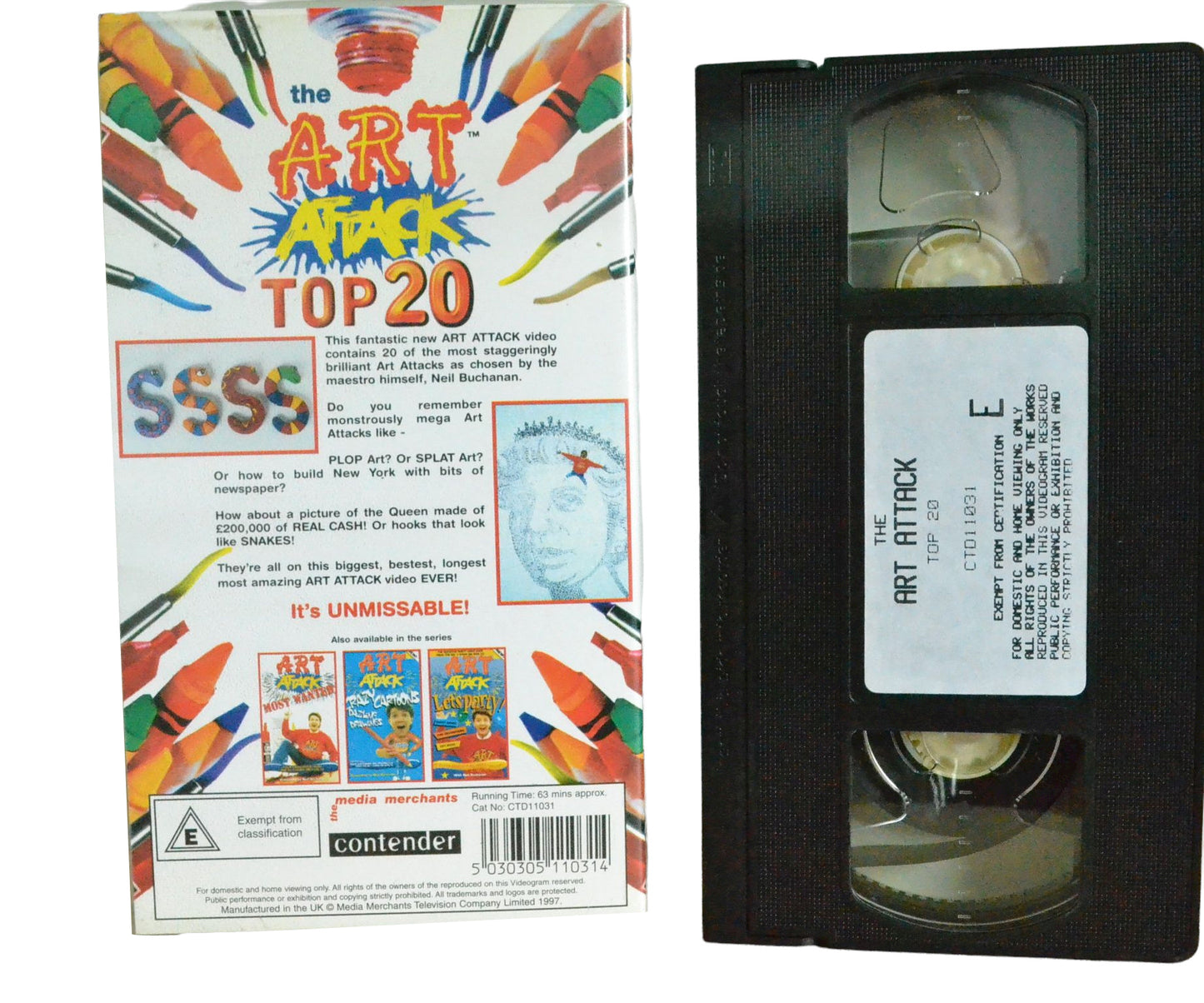 The Art Attack Top 20 (Bumper Length Edition) - Contender - Children's - Pal VHS-