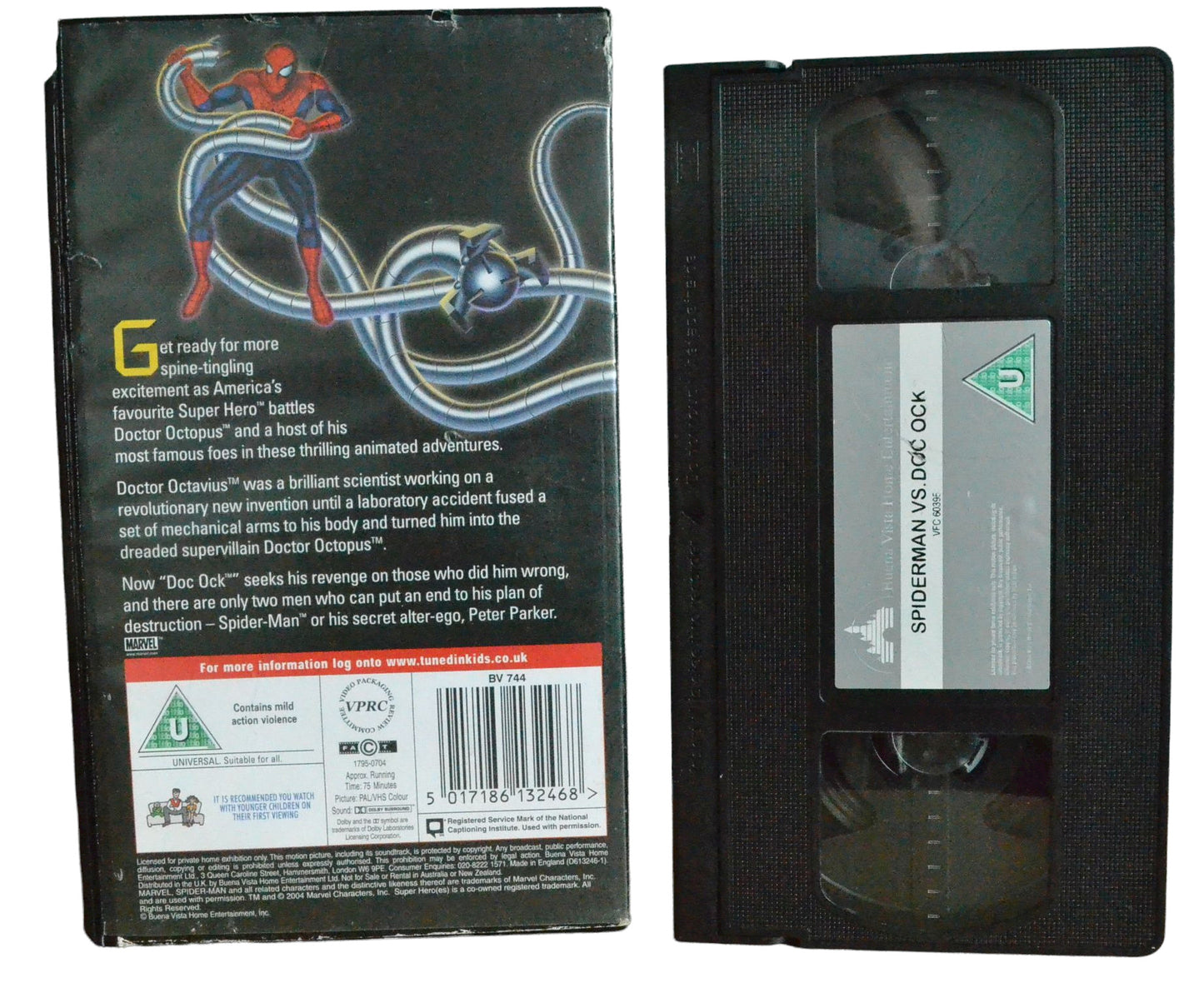 Spider-Man Vs. Doc Ock - Duena Vista Home Entertainment - Children's - Pal VHS-