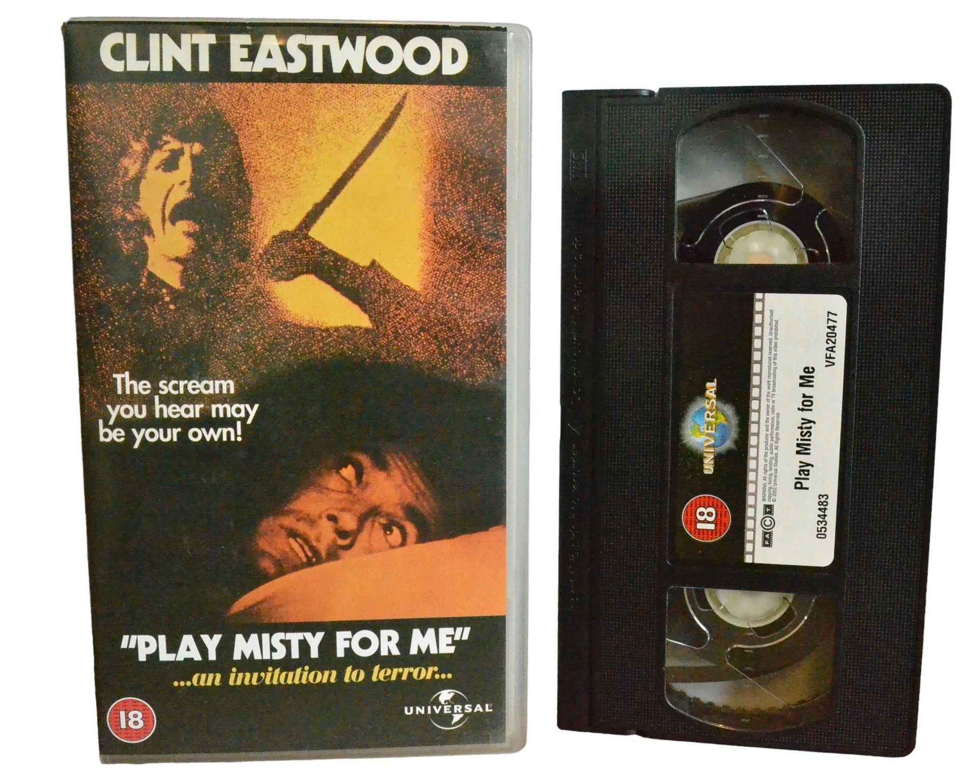 Play Misty For Me - Clint Eastwood - 4 Front Video - Drama - Pal - VHS-