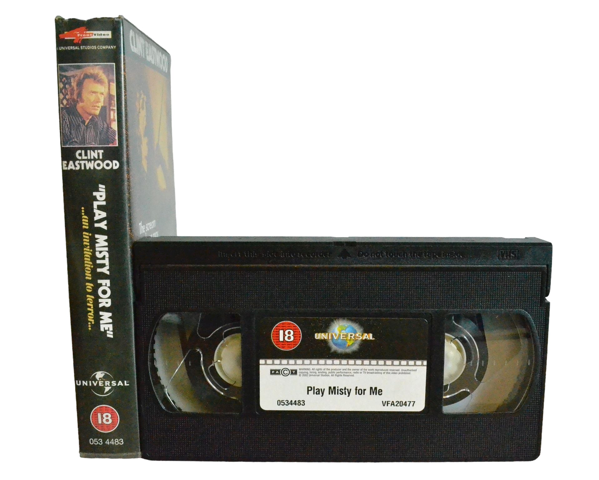 Play Misty For Me - Clint Eastwood - 4 Front Video - Drama - Pal - VHS-