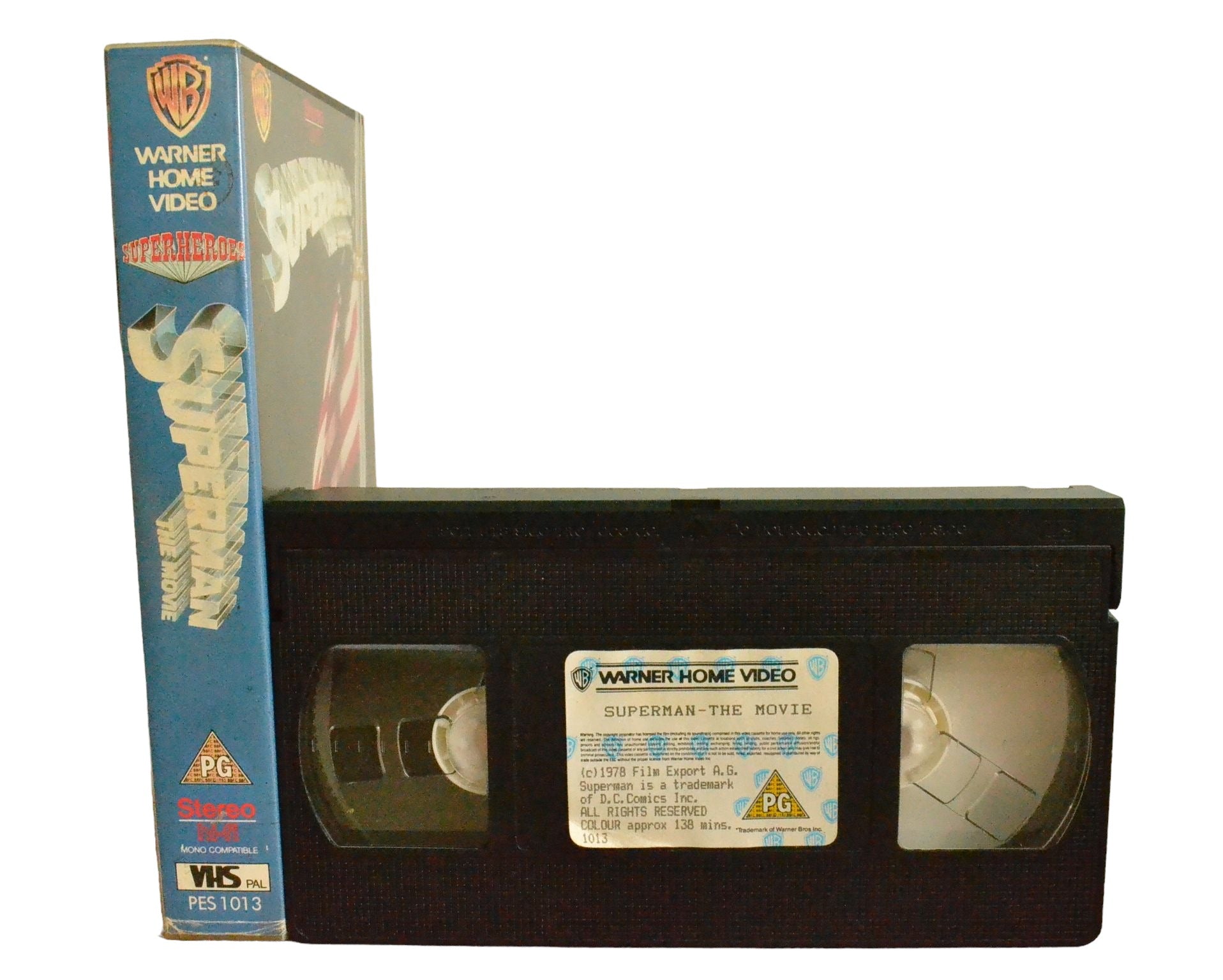 Superman The Movie - Christopher Reeve - Warner Home Video - PES1013 - Sci-Fi - Pal - VHS-