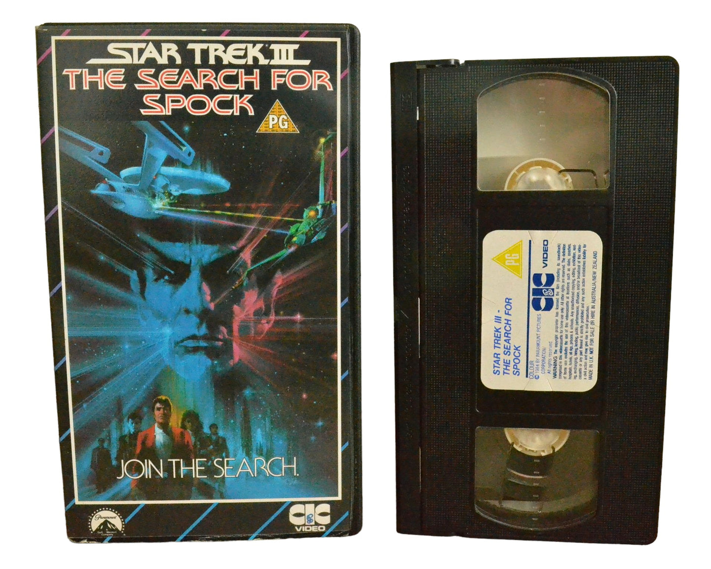 Star Trek III The Search For Spock - William Shatner - CIC Video - VHR2118 - Sci-Fi - Pal - VHS-