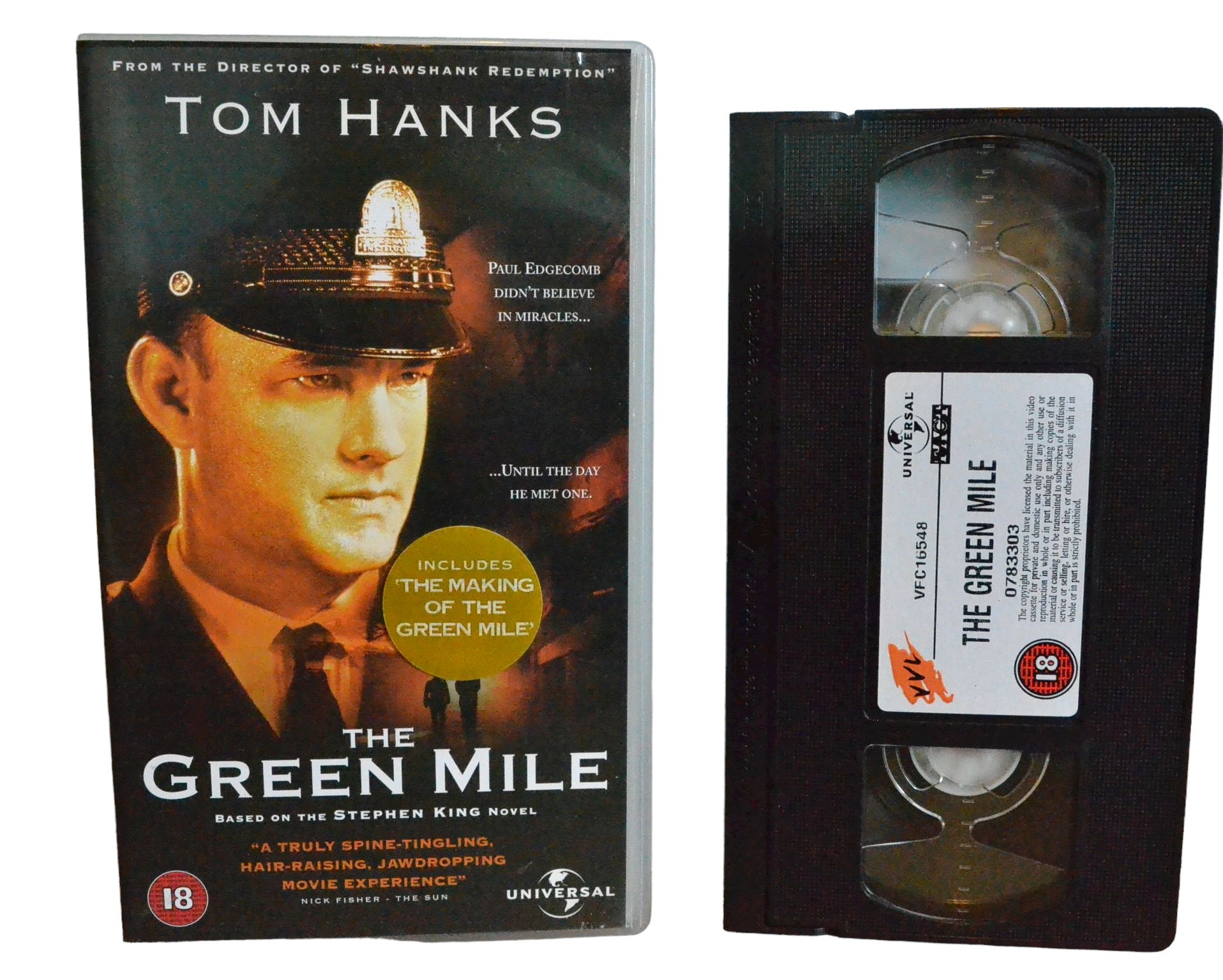 The Green Mile - Tom Hanks - Universal - Drama - Pal - VHS-