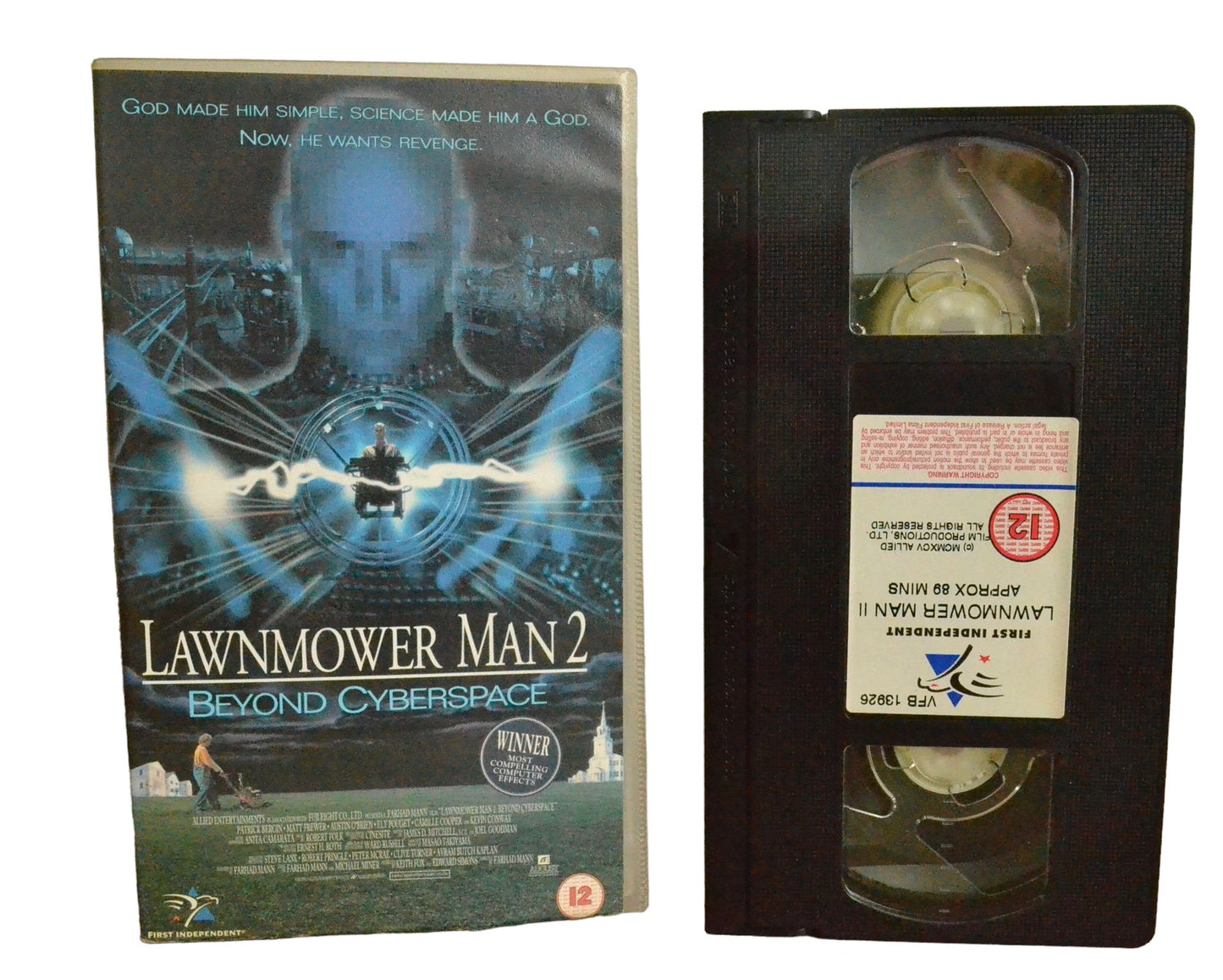 Lawnmower Man 2 Beyond Cyberspace - Patrick Bergin - First Independent - VA30669 - Sci-Fi - Pal - VHS-