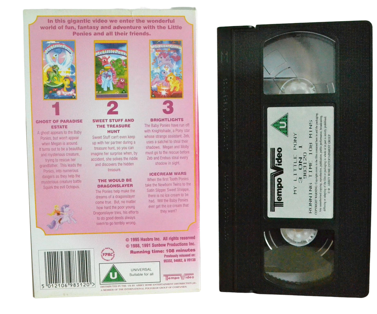 My Little Pony (3 Full Length Videos on 1 ) - Tempo Video - Children's - Pal VHS-