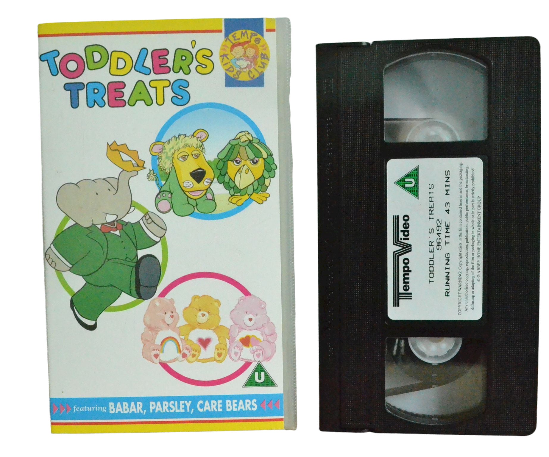 Toddler's Treats (Featuring Babar, Parsley, Care Bears) - Tempo Video - Children's - Pal VHS-