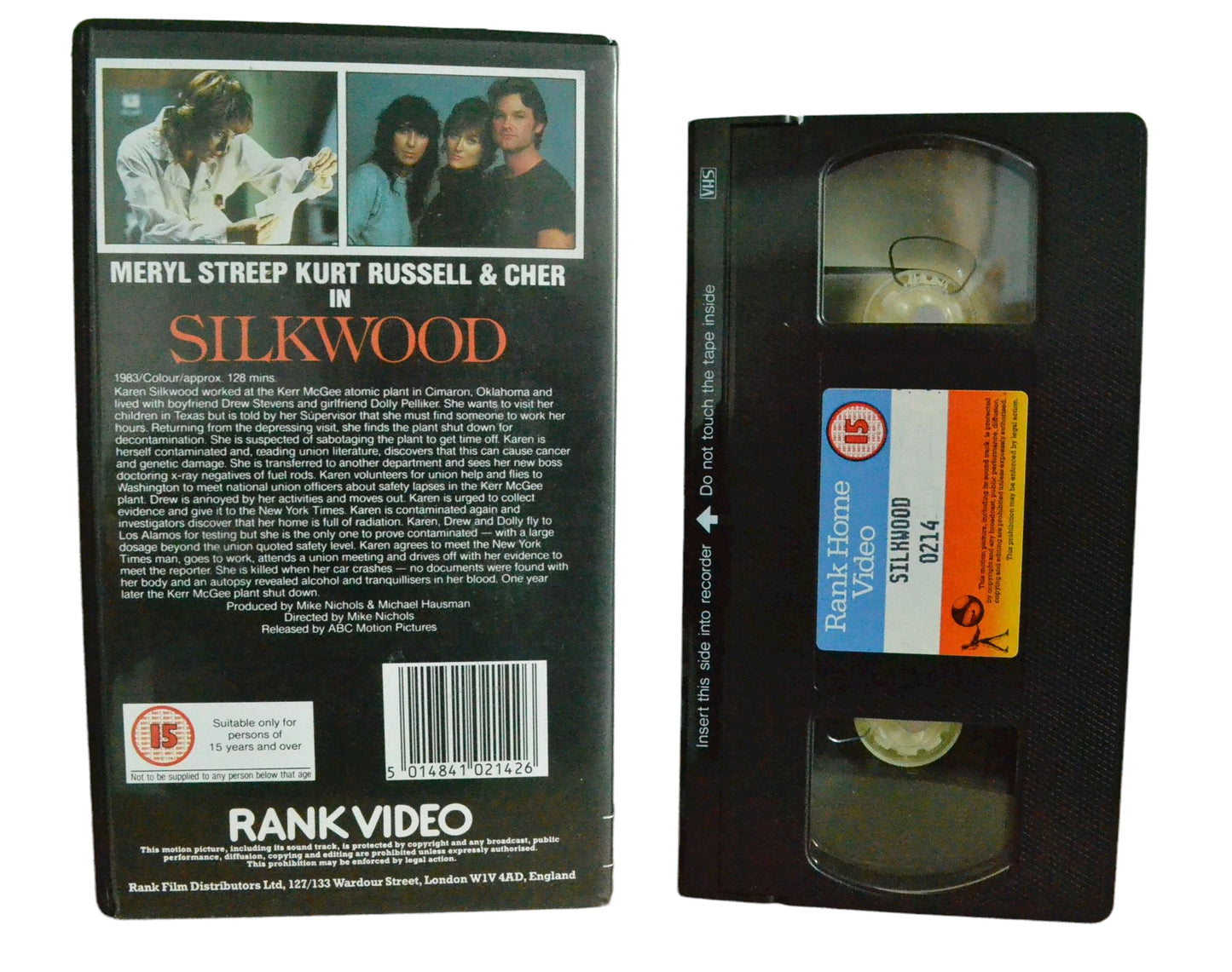 Silkwood - Meryl Streep - Rank Home Video - Vintage - Pal VHS-