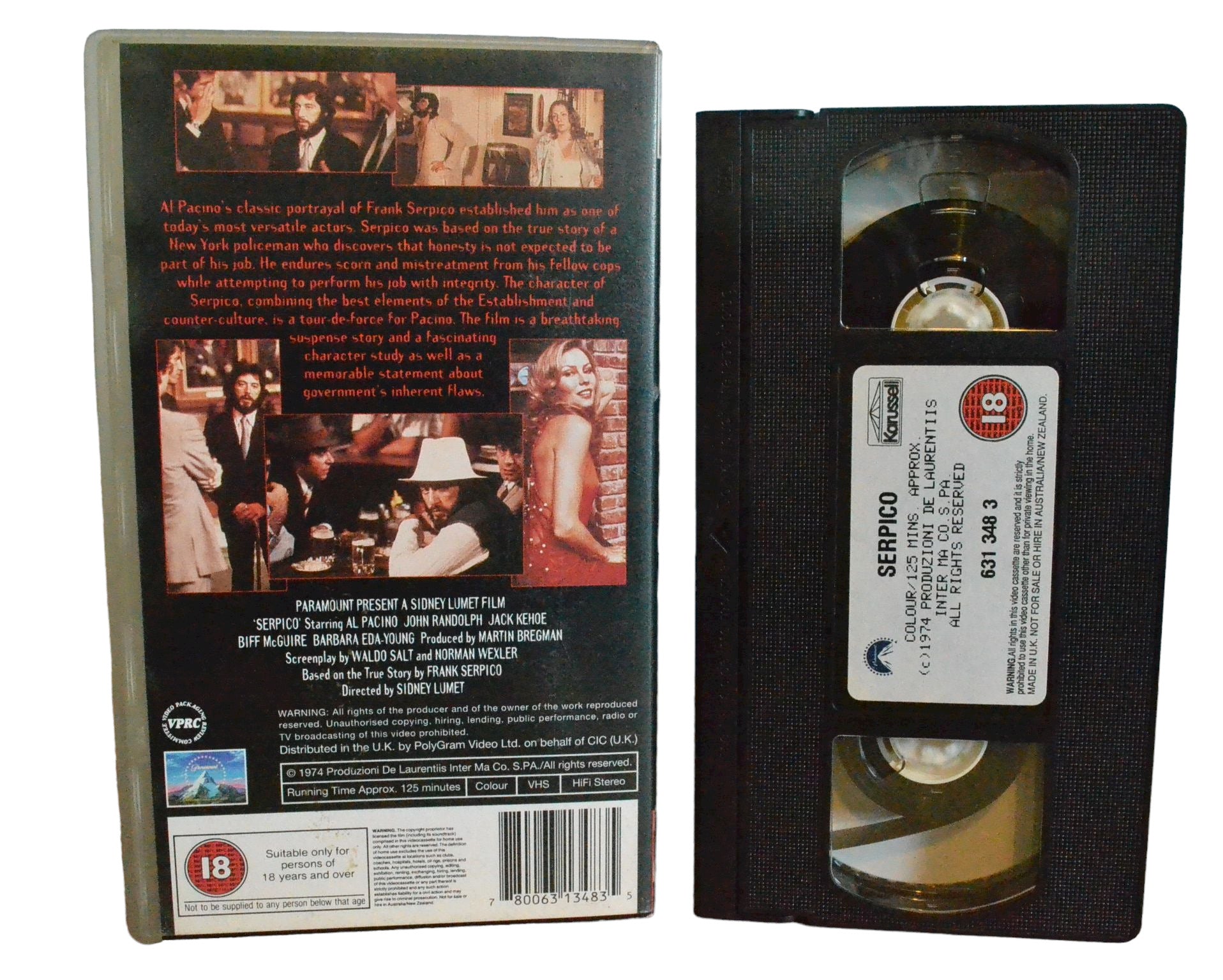 Serpico - Al Pacino - Paramount - Action - Pal - VHS-