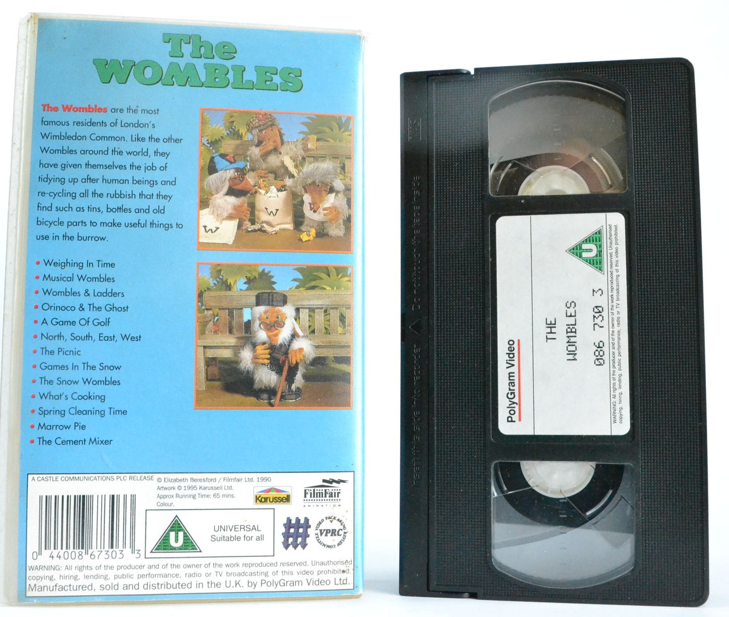 The Wombles: 13 Episodes - Musical Wombles - Golf - Cooking - Picnic - VHS-