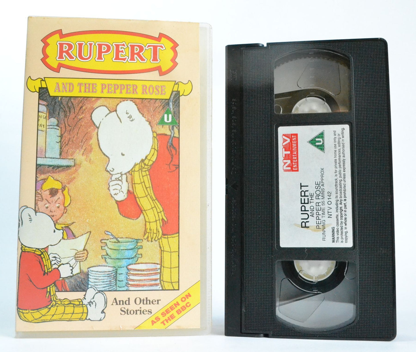Rupert: Pepper Rose - Dragon Sweet - Shy Robbins - Secret Boat - Kid’s VHS-