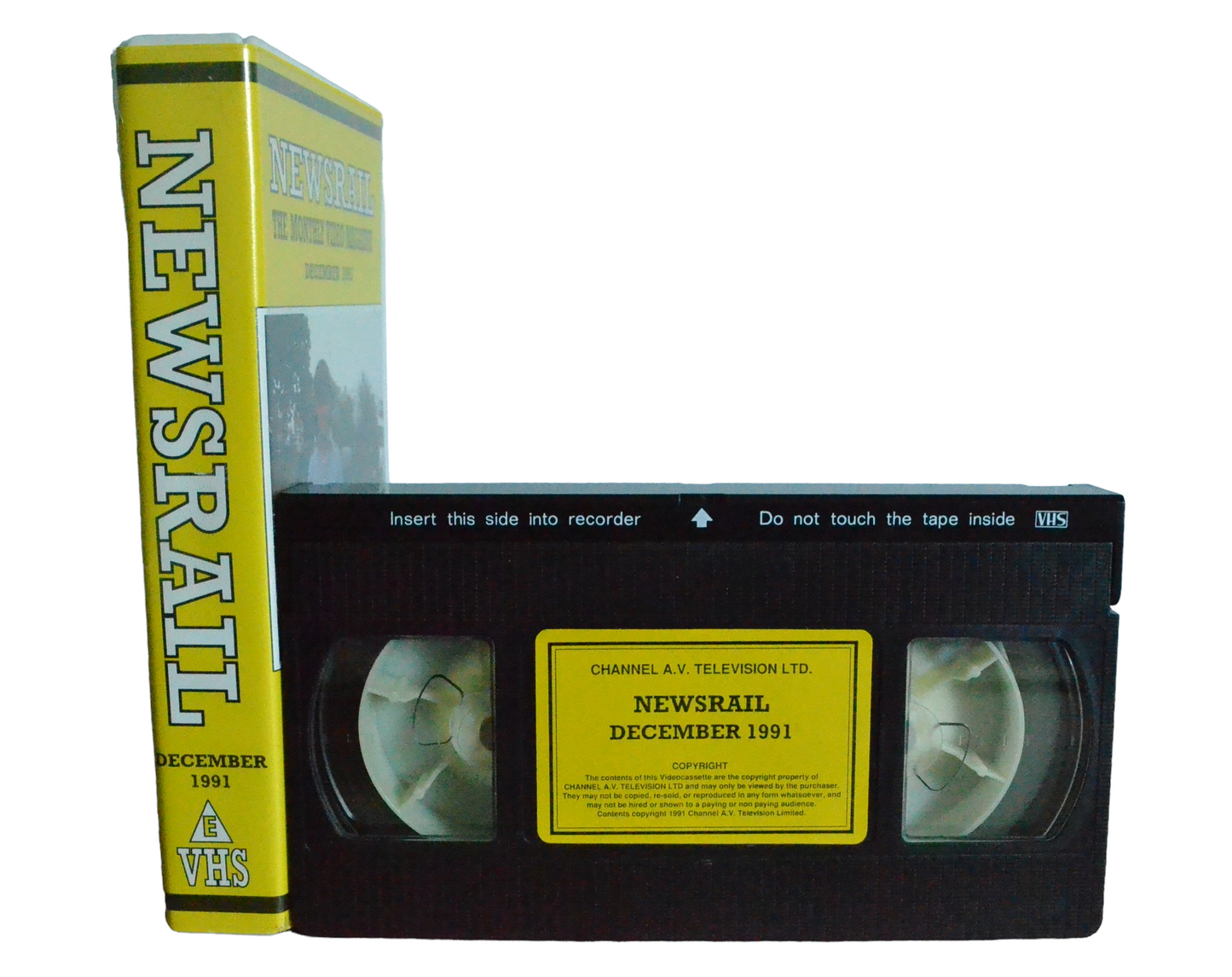 Newsrail December 1991 - Channel A.V. Television LTD. - Steam Trains - Pal - VHS-