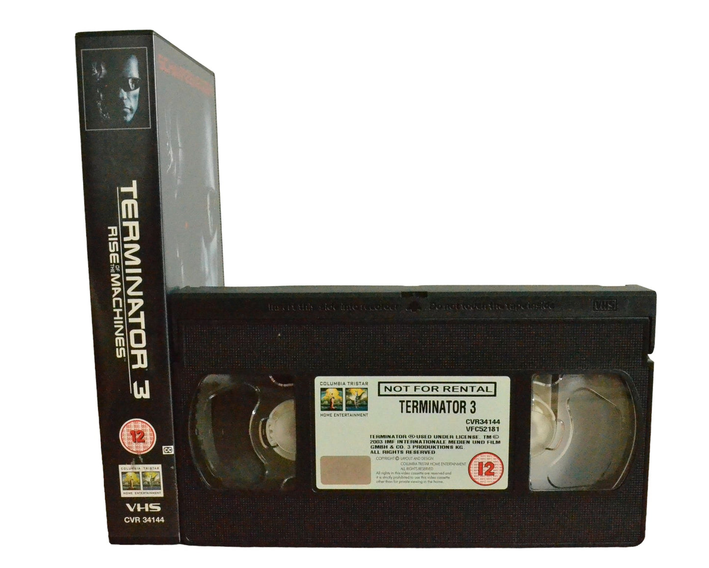 Terminator 3 (Rise Of The Machines) - Arnold Schwarzenegger - Home Entertainment - CVR34144 - Sci-Fi - Pal - VHS-