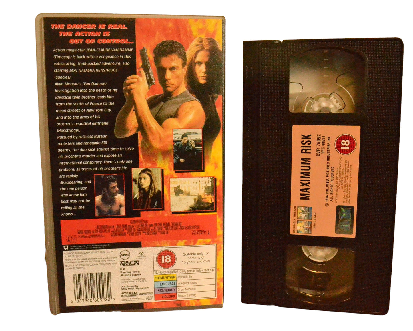 Maximum Risk - Jean-Claude Van Damme - Columbia TriStar Home Video - Action - Pal - VHS-