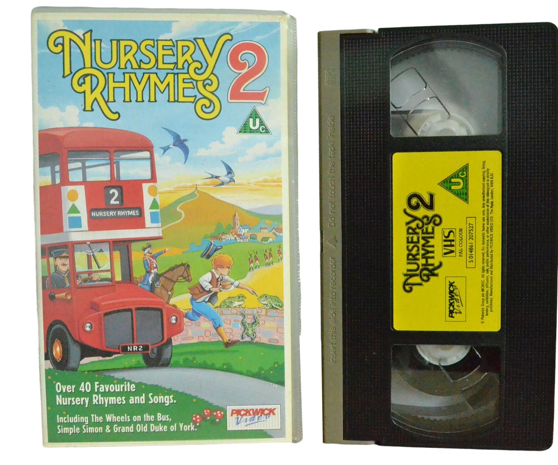 Nursery Rhymes 2 (Over 40 Favourite Nursery Rhymes and Songs) - Pickwick Video - Children's - Pal VHS-