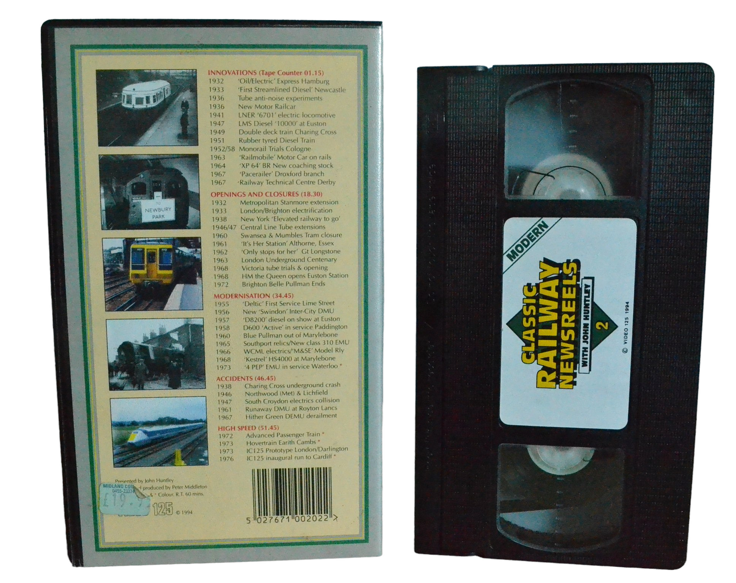 Classic Railway Newsreels With John Huntley 2 - Video 125 - VHS N202 - Steam Trains - Pal - VHS-