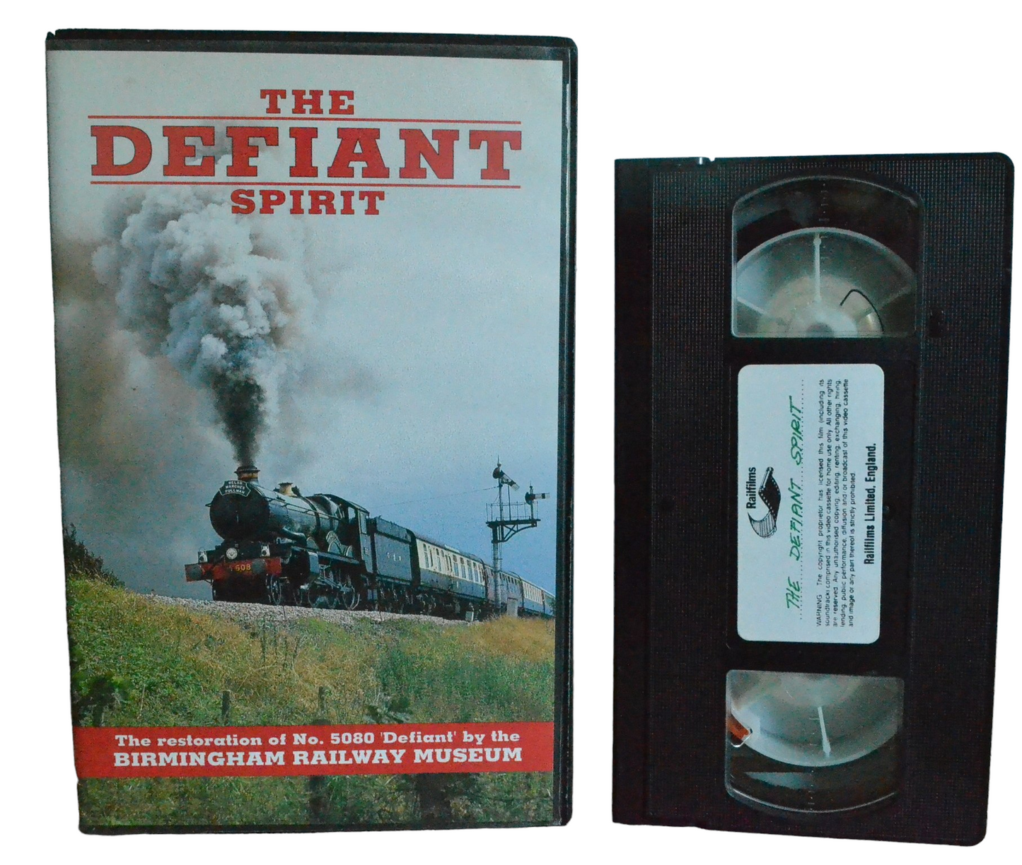 The Defiant Spirit - Railfilms - Steam Trains - Pal - VHS-
