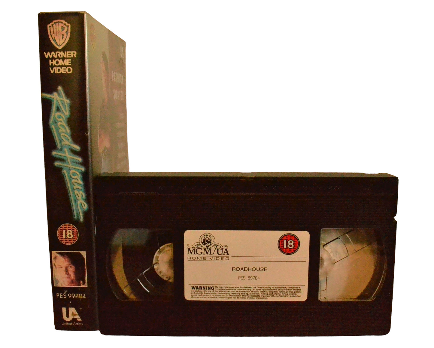 Road House - Patrick Swayze - Warner Home Video - Action - Pal - VHS-