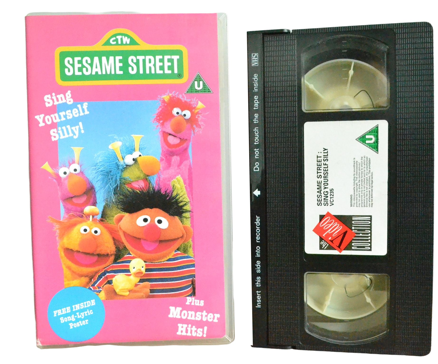 Sesame Street: Sing Yourself Silly - Plus Monster Hits! - The Video Collection - Children's - Pal VHS-