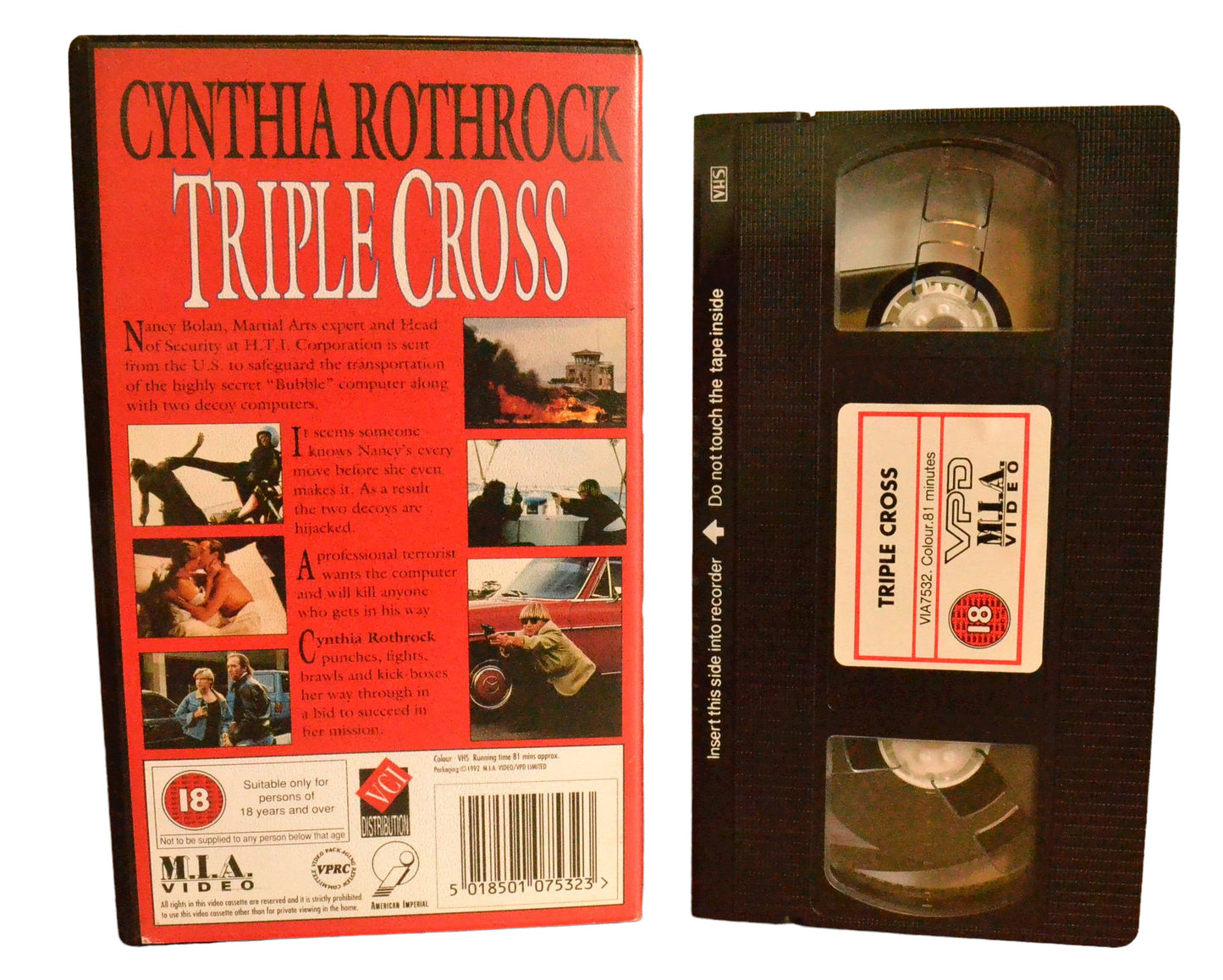 Triple Cross - Cynthia Rothrock - M.I.A Video - Action - Pal - VHS-