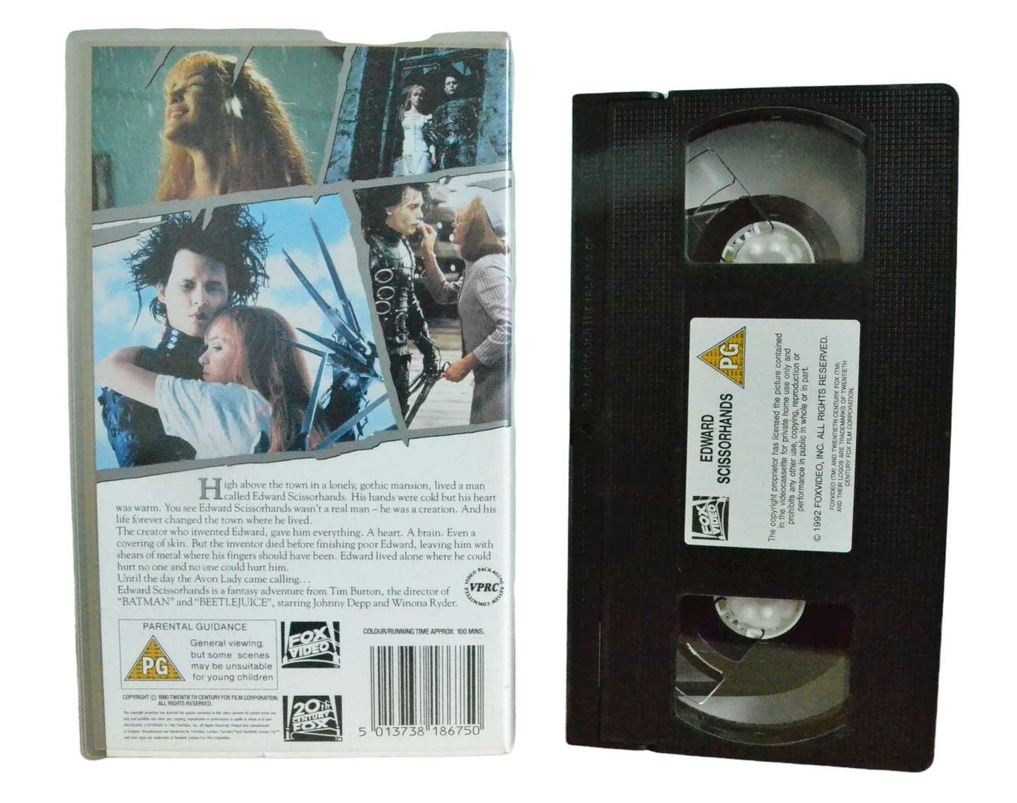 Edward Scissorhands - Johnny Depp - Fox Video - Vintage - Pal VHS-