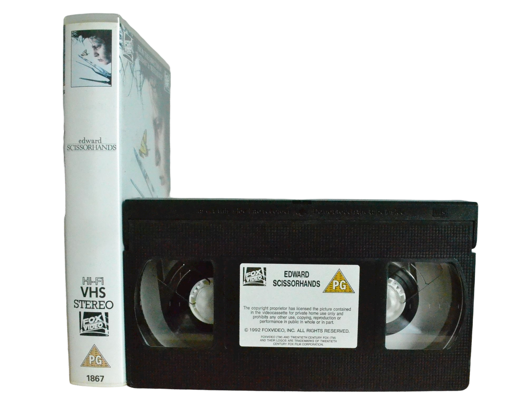 Edward Scissorhands - Johnny Depp - Fox Video - Vintage - Pal VHS-