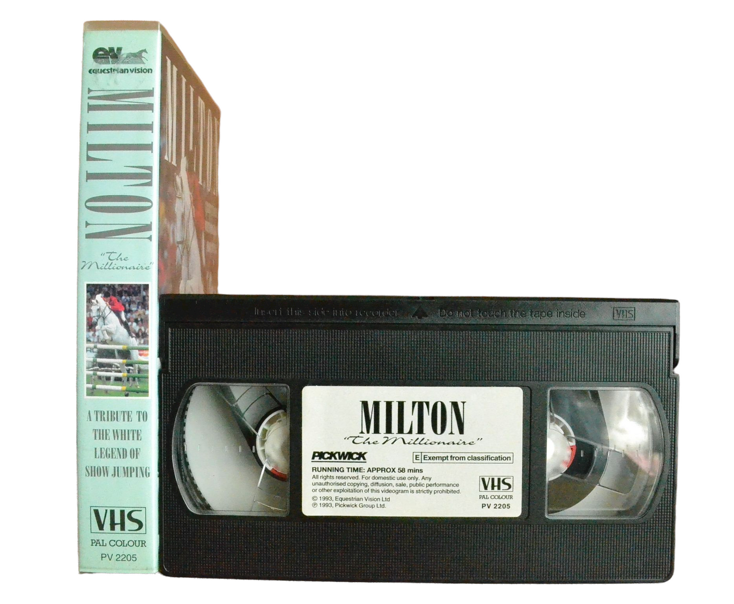 Milton the Millionaire - A Tribute To The White Legend Of Show Jumping - Equestrian Vision - Pal VHS-