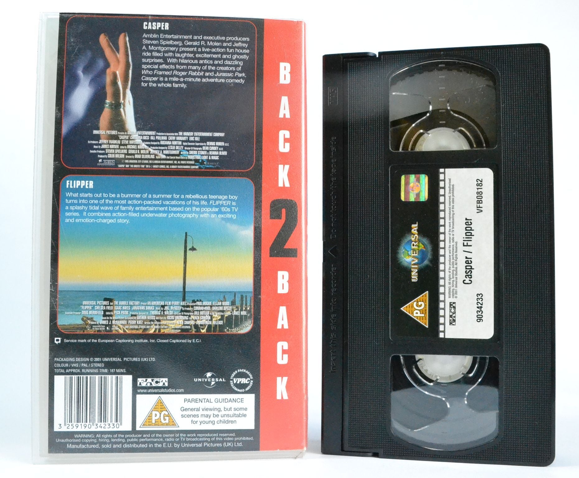 Casper/Flipper: Back2Back Double - Children’s Drama (2001) Paul Hogan - VHS-