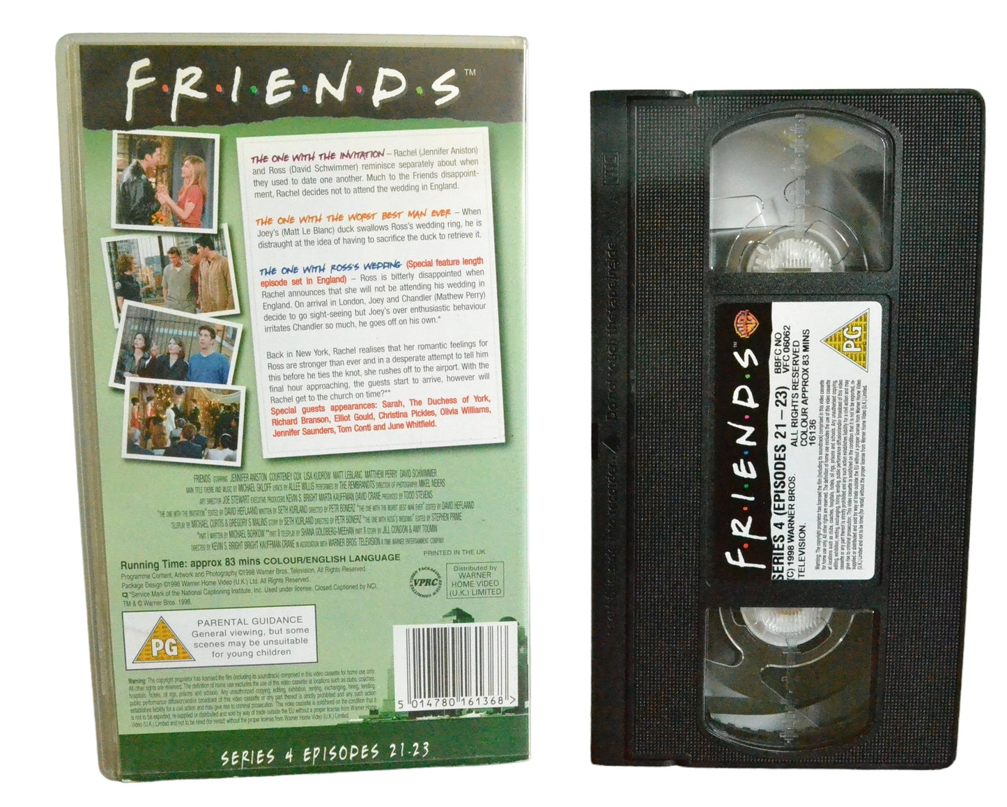 Friends Series 4 (Episodes 21 - 23) - Jennifer Aniston - Warner Home Video - SO16136 - Comedy - Pal - VHS-