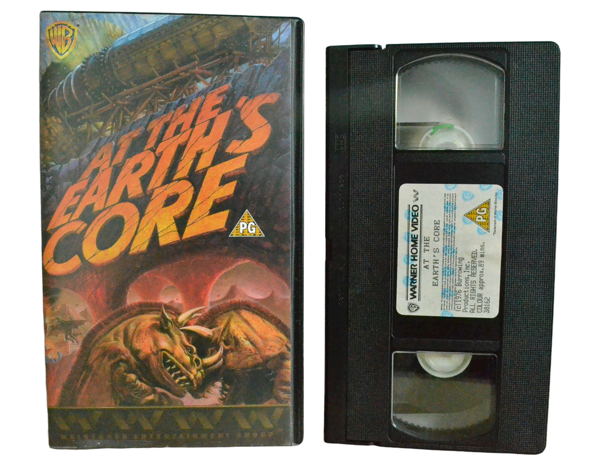 At The Earth's Core - Doug McClure - Warner Home Video - Vintage - Pal VHS-