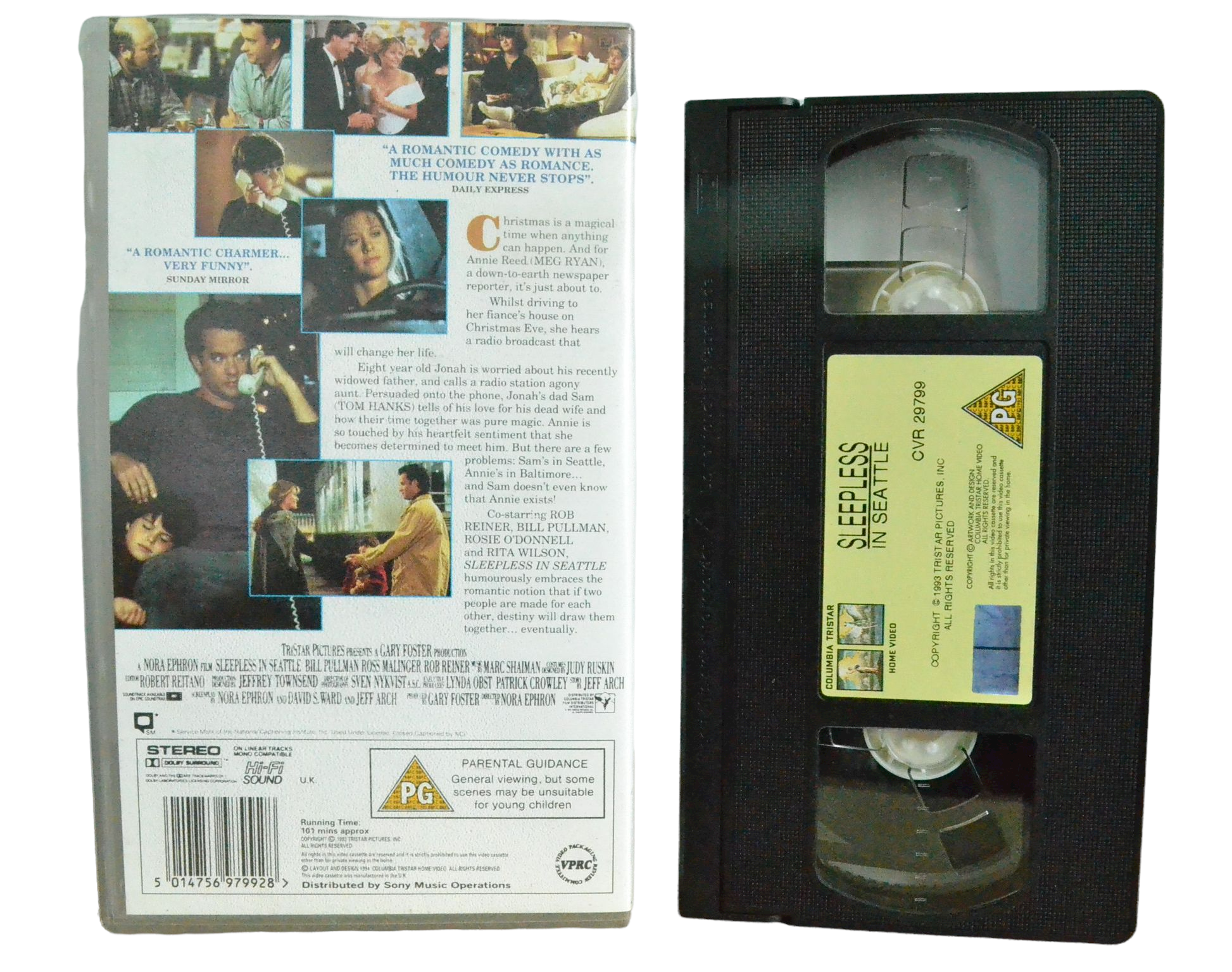 Sleepless In Seattle - Tom Hanks - Columbia Tristar Home Video - Vintage - Pal VHS-