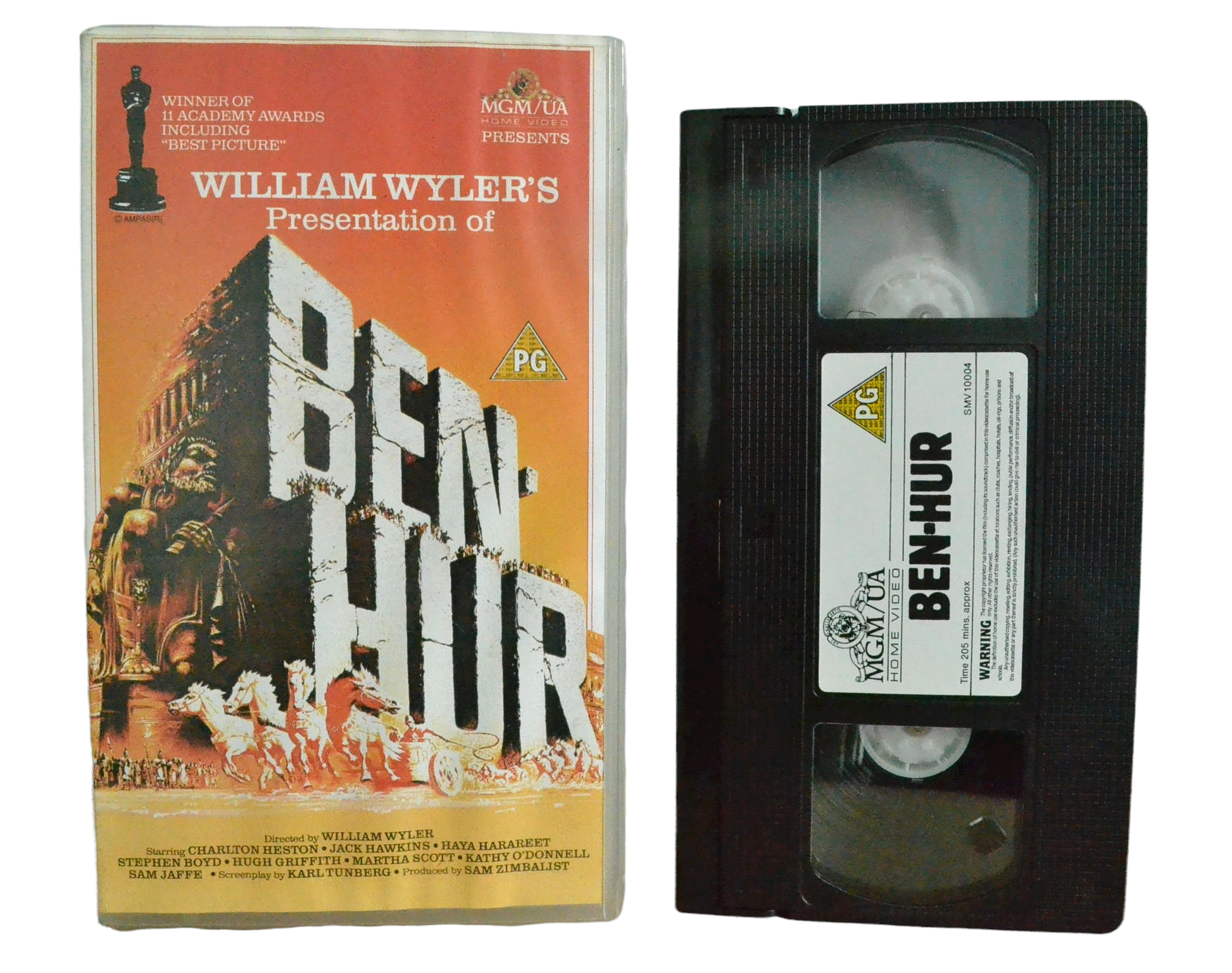 William Wyler's Ben-Hur - Charlton Heston - MGM/UA Home Video - Vintage - Pal VHS-