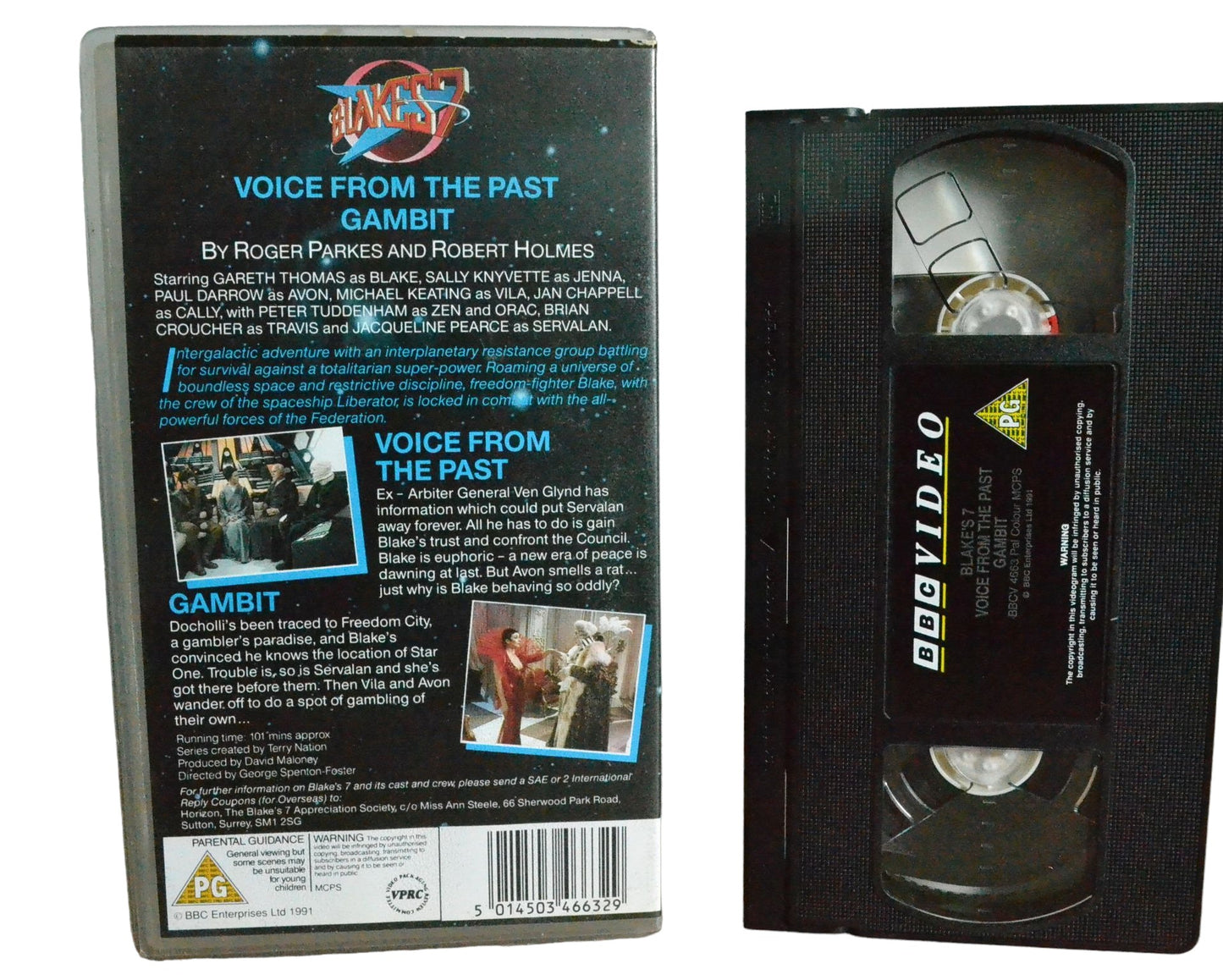 Blake's 7 : Voice From The Past / Gambit - Gareth Thomas - BBC Video - BBCV4663 - Sci-Fi - Pal - VHS-