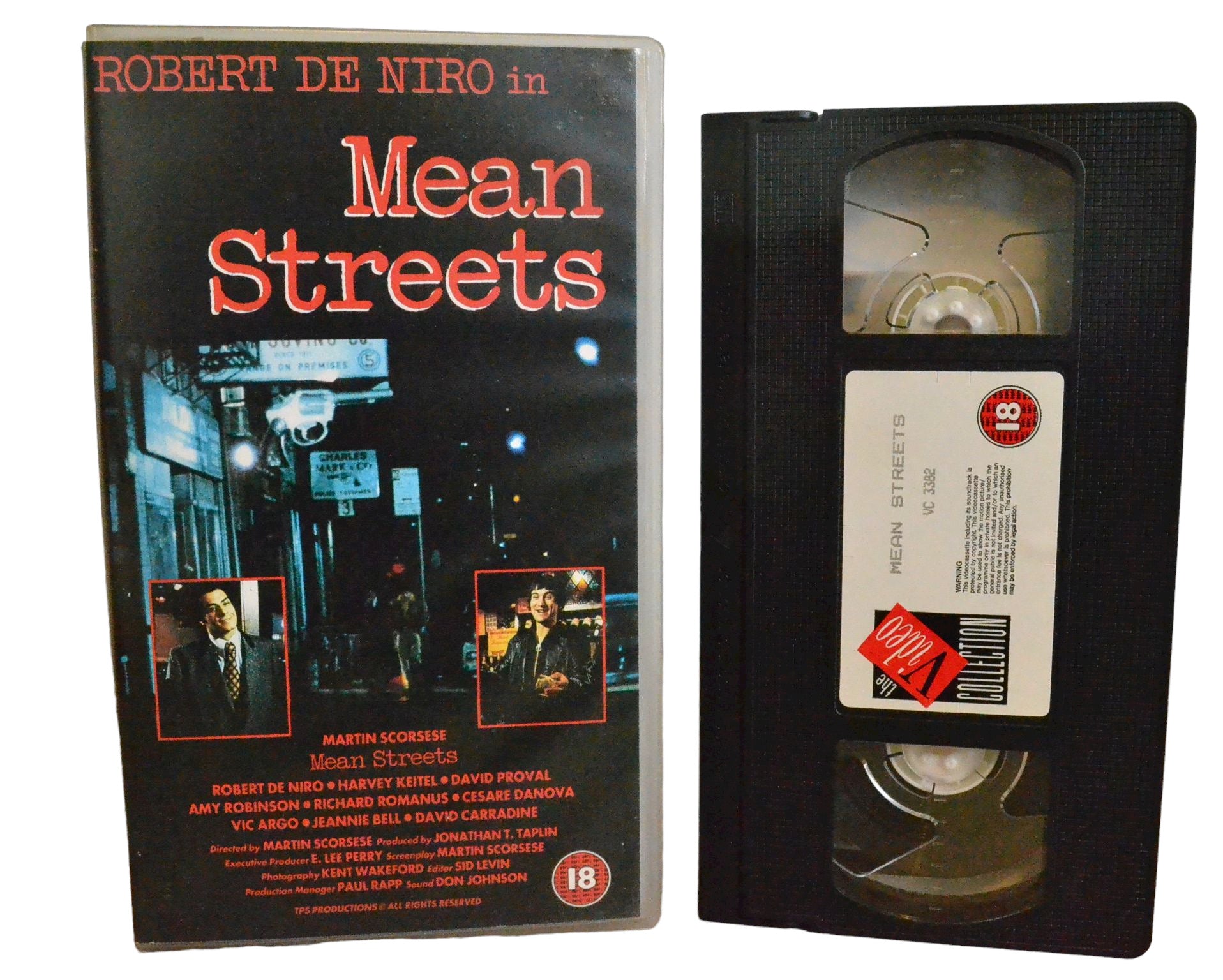 Mean Streets - Robert De Niro - The Video Collection - Action - Pal - VHS-