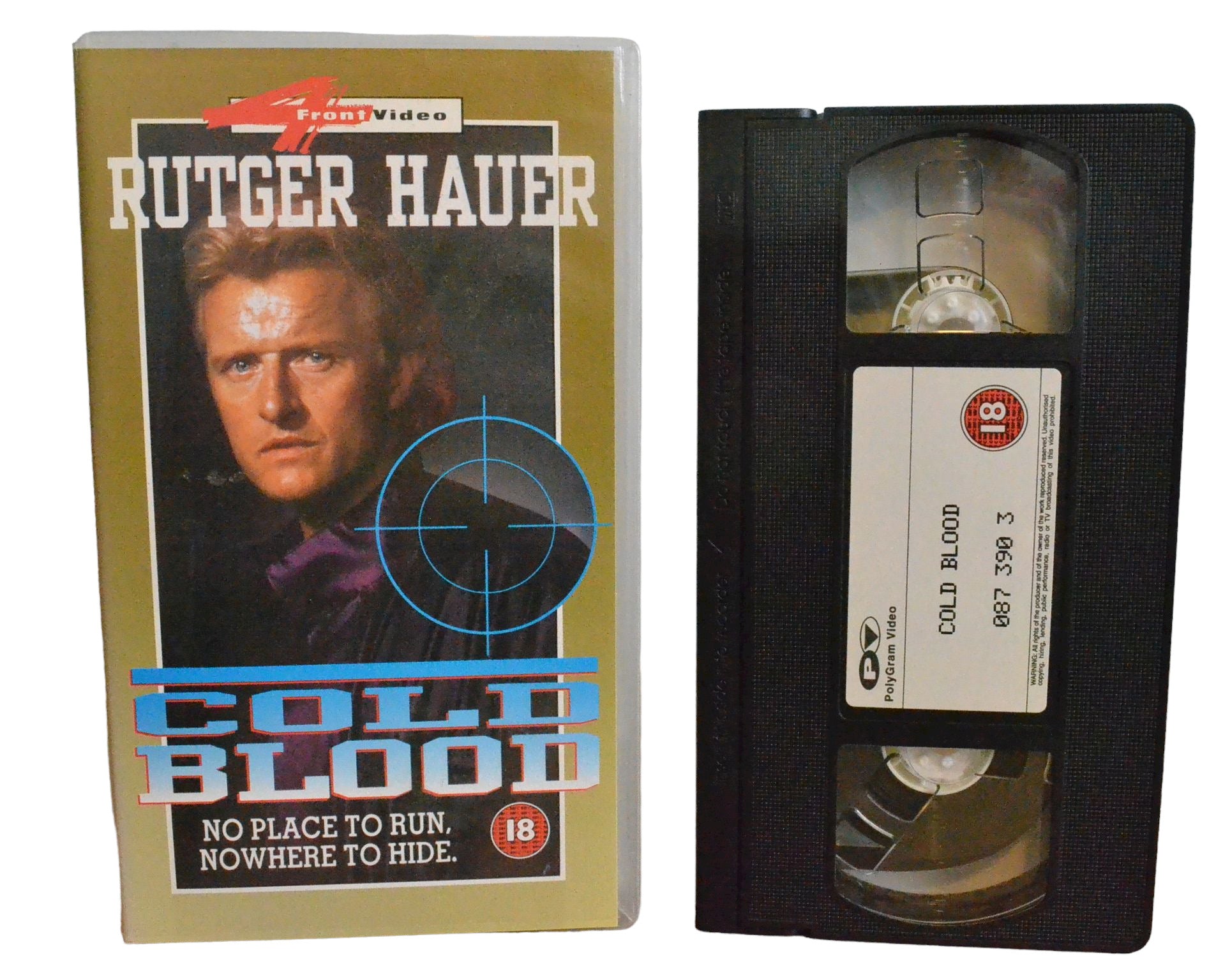 Cold Blood - Robert Blake - polyGram Video - Action - Pal - VHS-