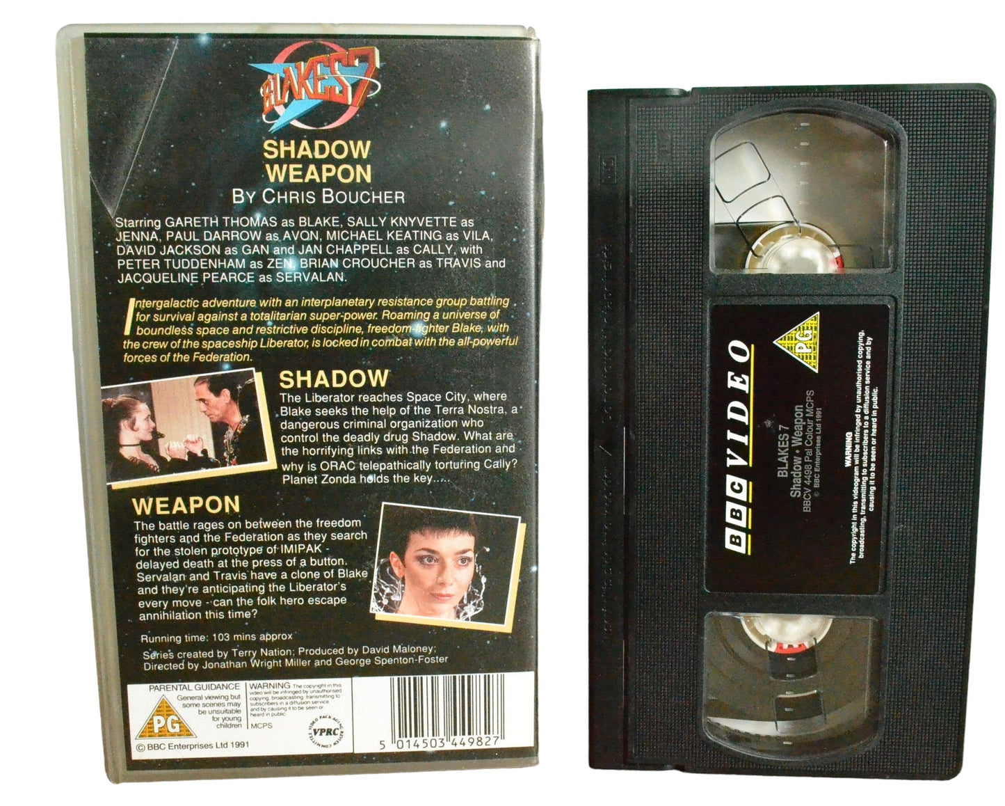 Blake's 7 : Shadow / Weapon - Gareth Thomas - BBC Video - BBCV4498 - Sci-Fi - Pal - VHS-