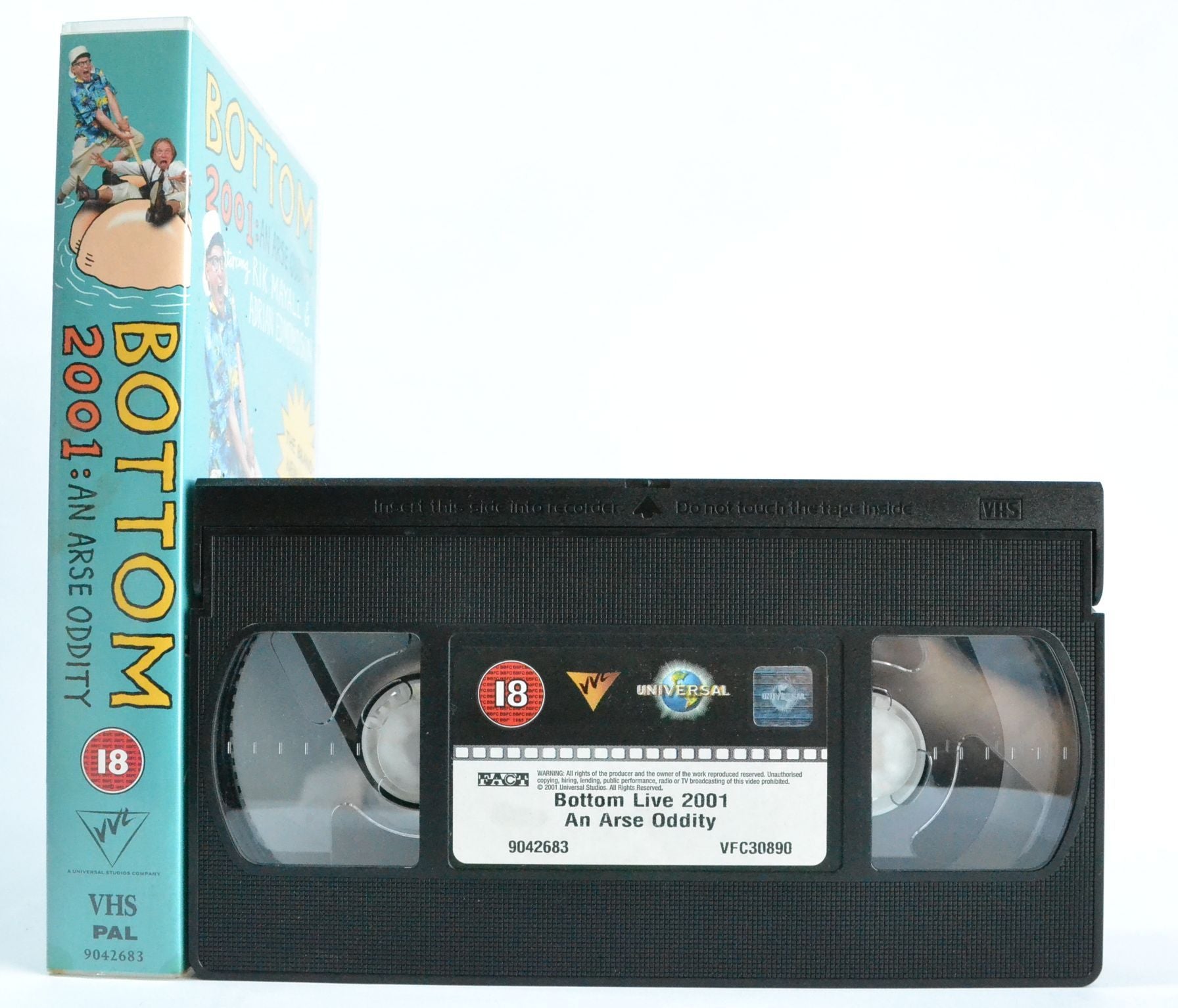 Bottom 2001: An Arse Oddity; Rik Mayall - 2001 Live Show - Slapstick Comedy - VHS-