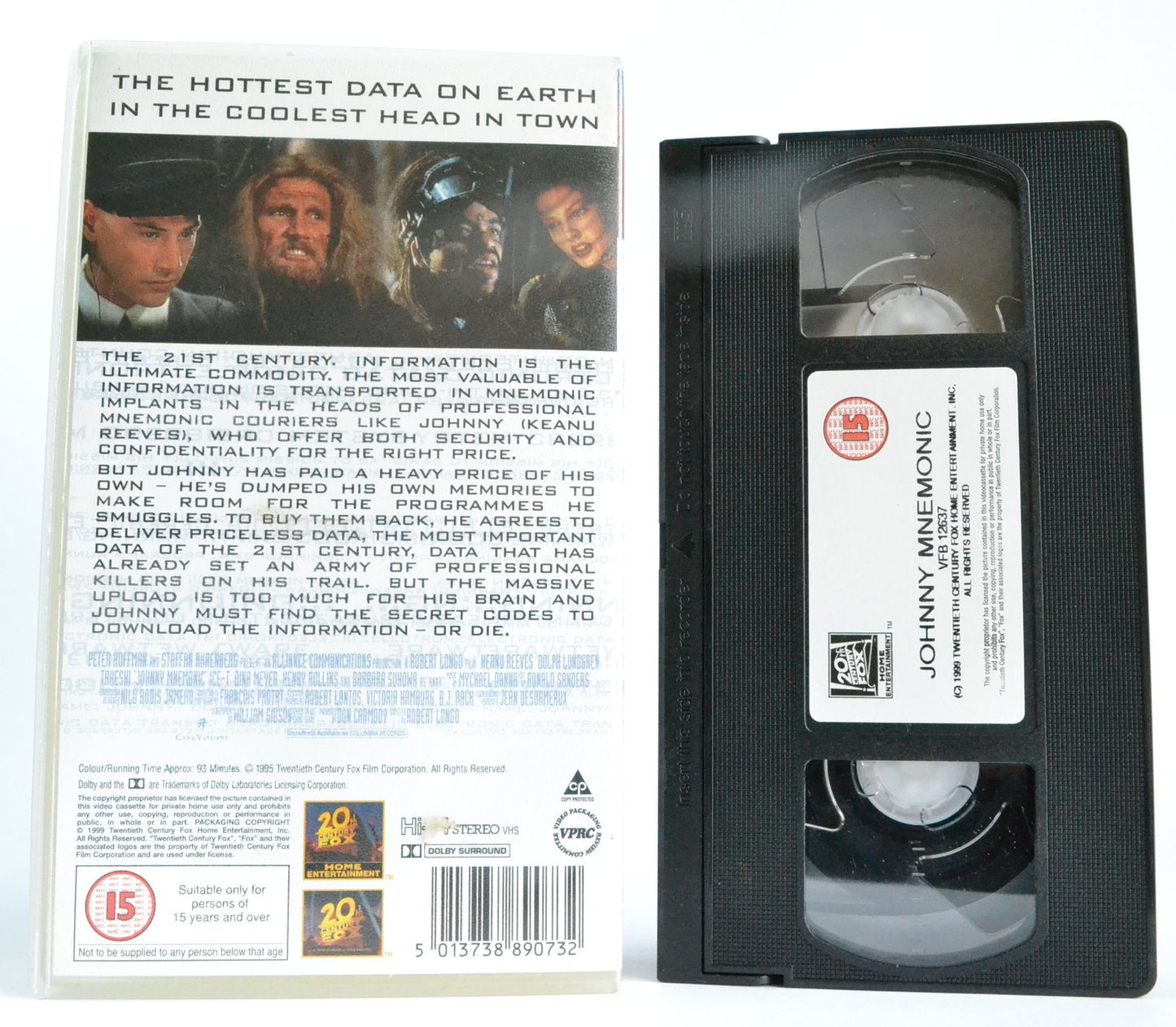 Johnny Mnemonic: [Keanu Reeves & Dolph Lundgren] Sci-Fi - Futurism - VHS-
