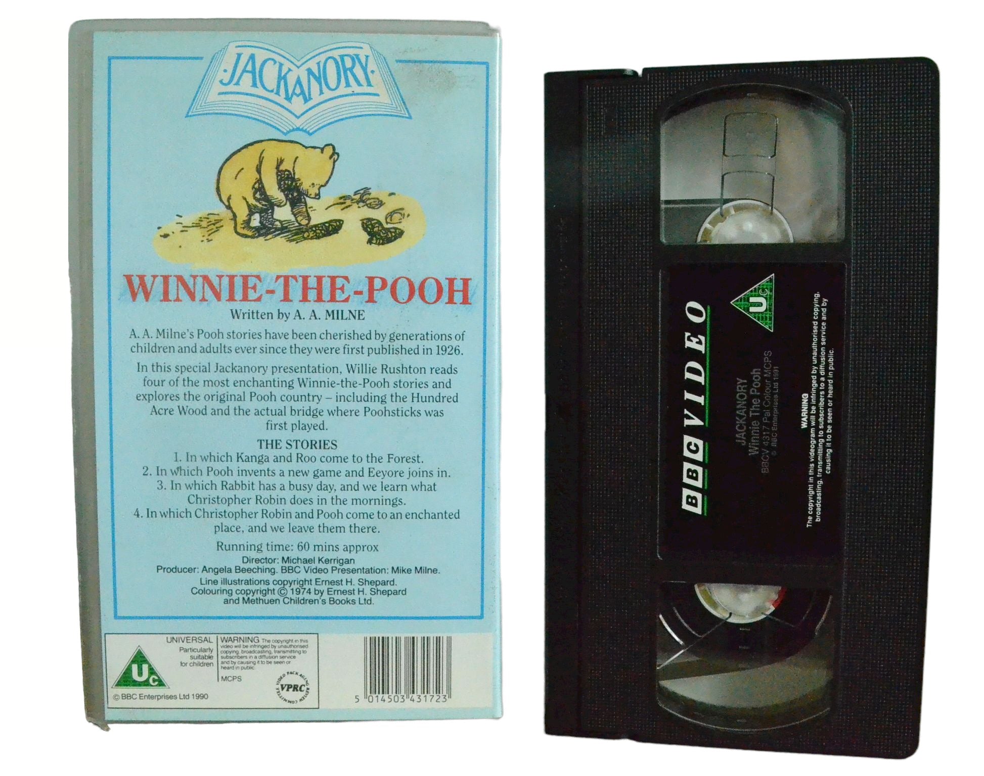 Jackanory Winnie-The-Pooh - BBC Video - Childrens - Pal VHS-