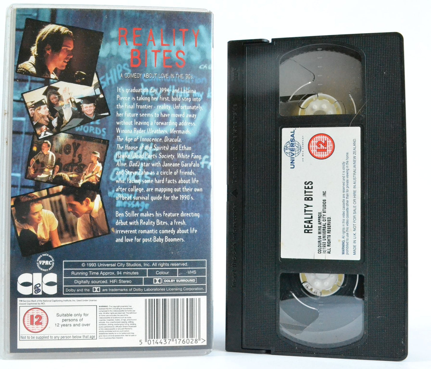 Reality Bites: Hawke/Ryder/Stiller - Romantic Love In The 90’s - Comedy - VHS-