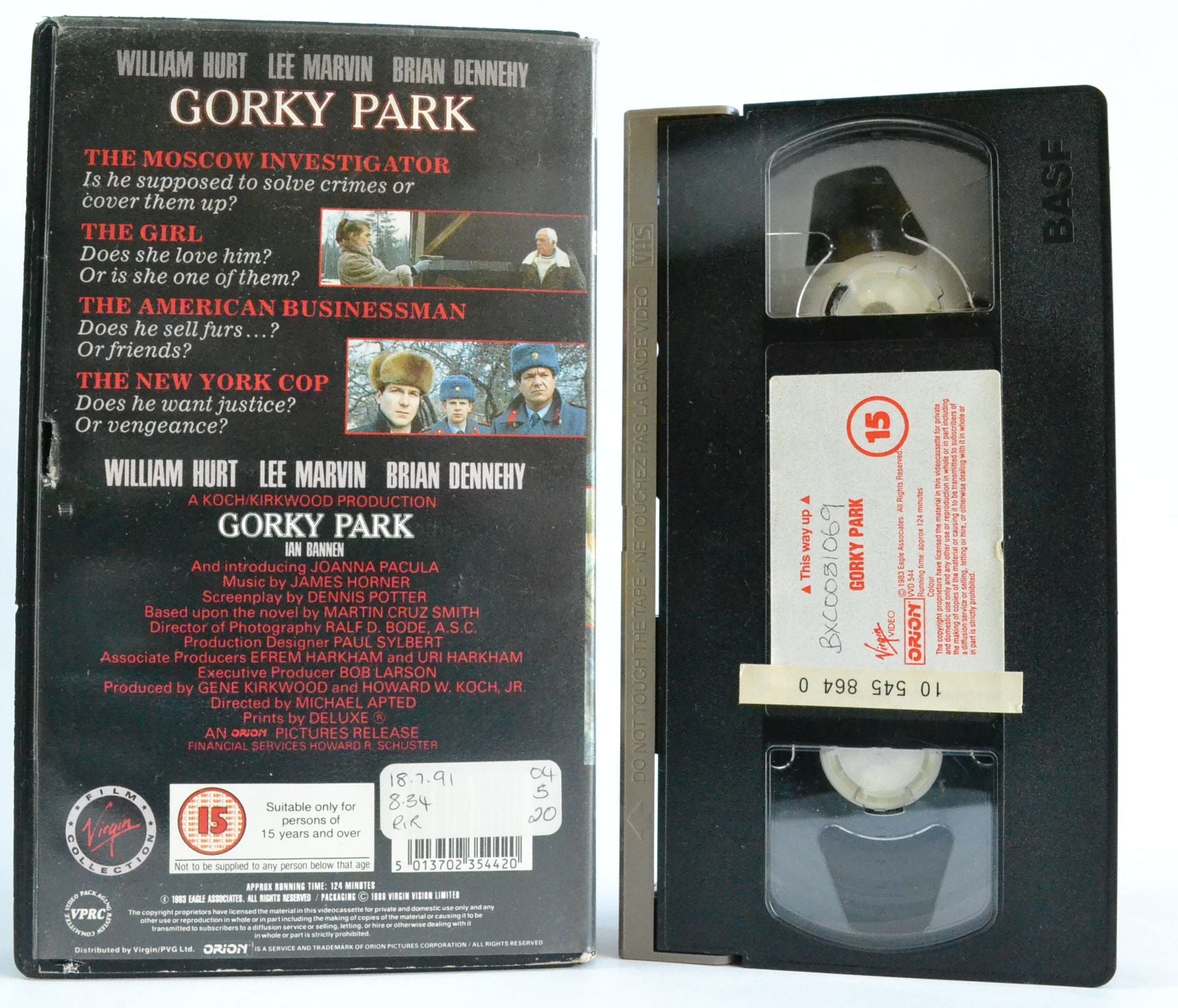 Gorky Park: W.Hurt - Lee Marvin (1983) Mystery Thriller - Faceless Bodies OOP VHS-