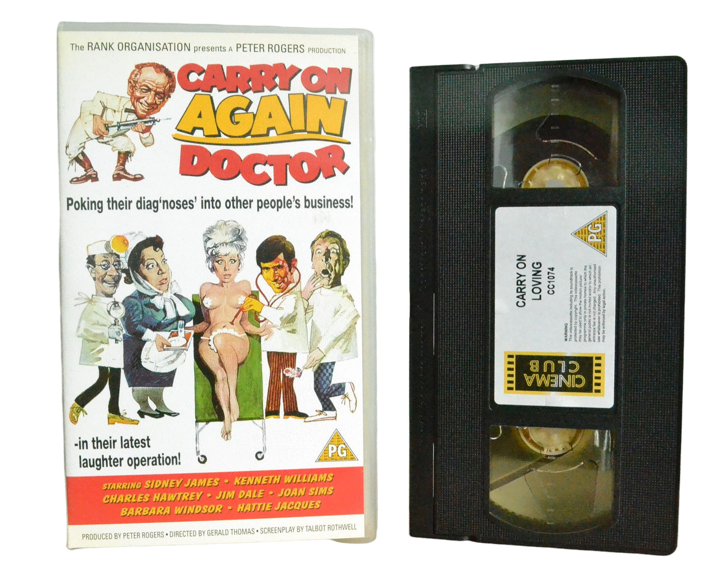 Carry On Again Doctor - Sidney James - Cinema Club - Comedy - Pal VHS-