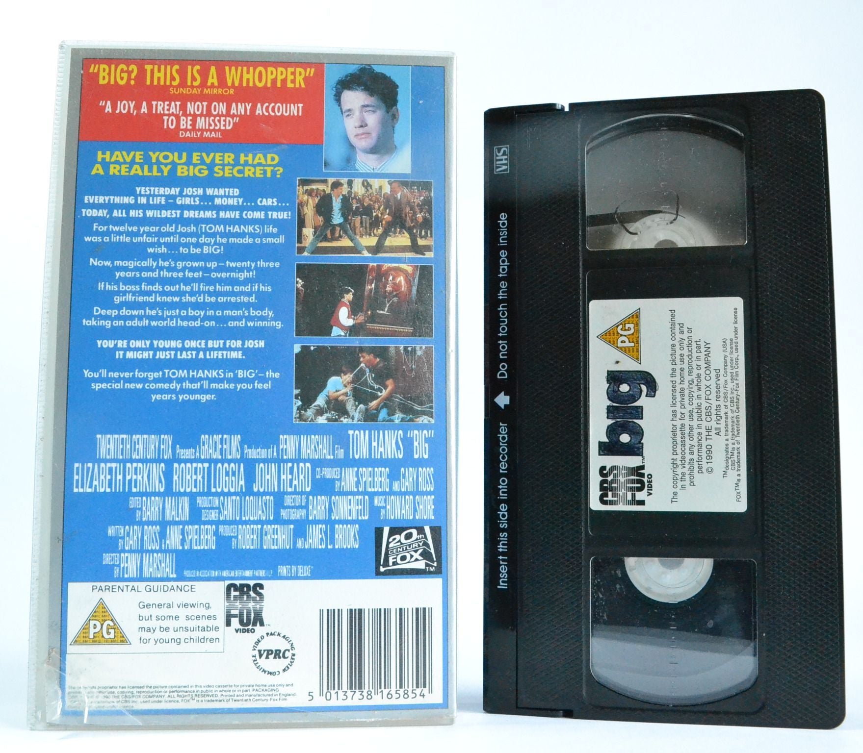 BIG: Tom Hanks (1988) Family - Fantasy Adventure - CBS FOX [2hrs 10mins] VHS-