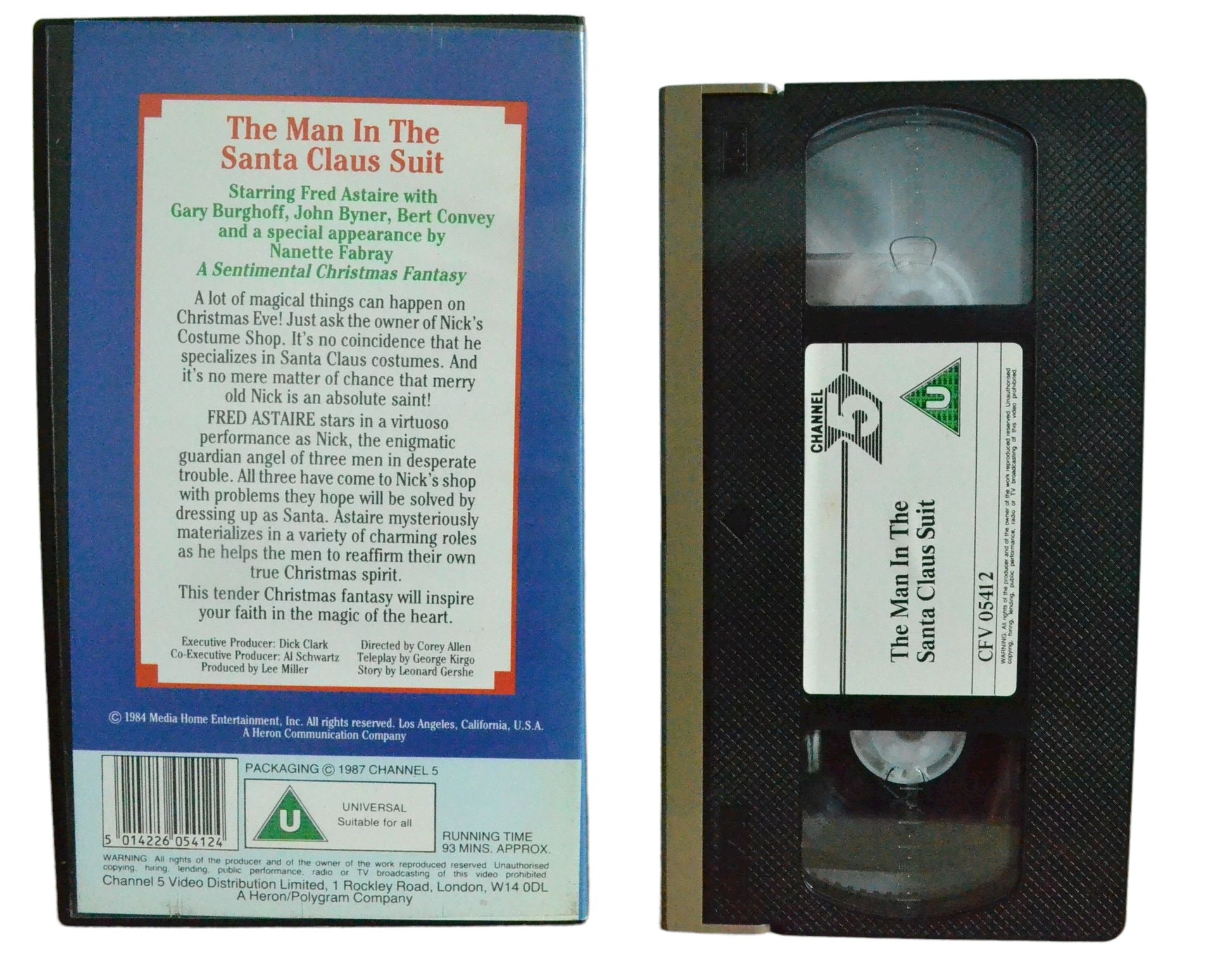 The Man In The Santa Claus Suit - Fred Astaire - Channel 5 - Childrens - Pal VHS-