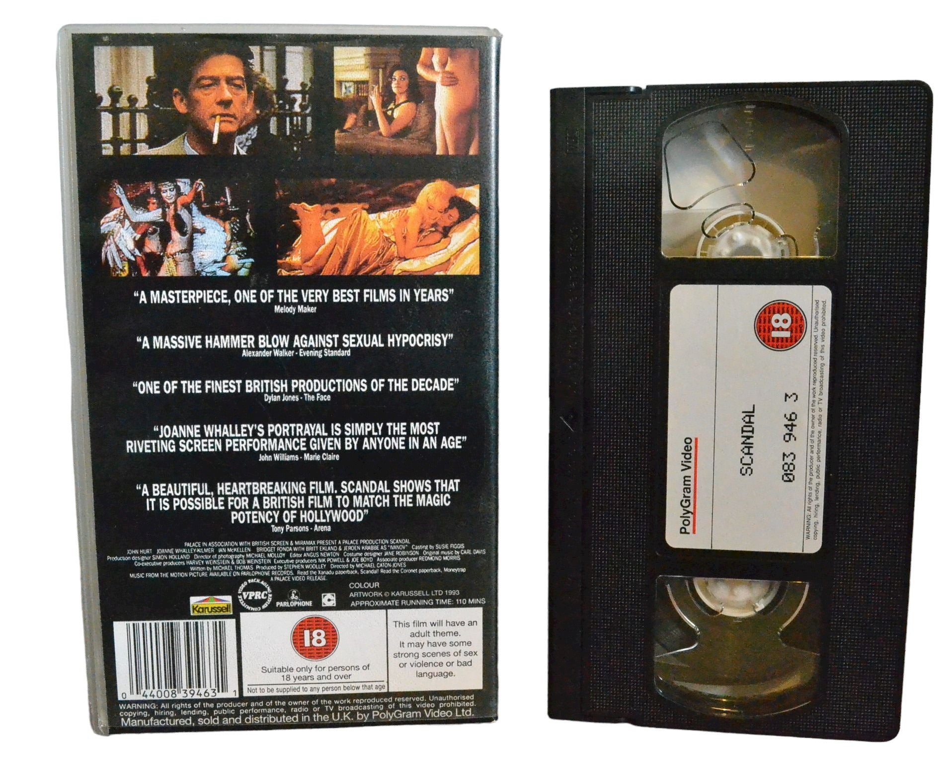 Scandal - John Hurt - polyGram Video - Action - Pal - VHS-