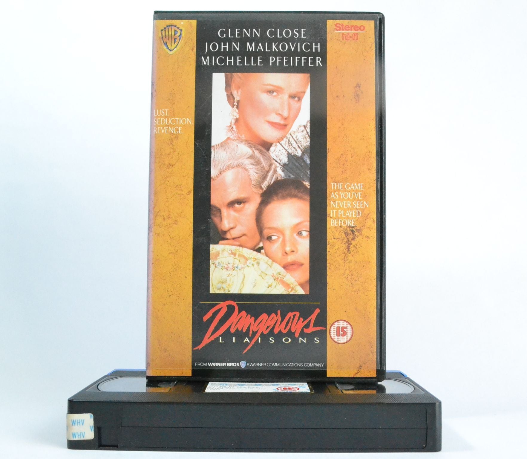 Dangerous Liaisons: Glenn Close - Malkovich - Pfeiffer - Drama - Large Box - VHS-