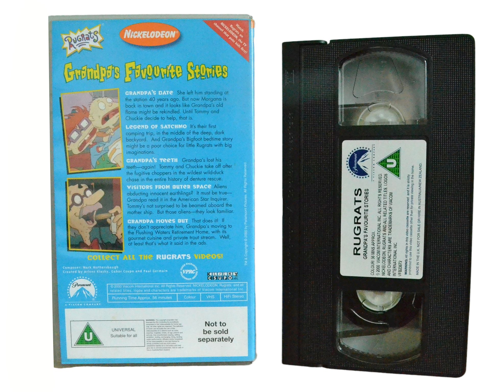 Rugrats Grandpa's Favourite Stories - Paramount - Childrens - Pal VHS-